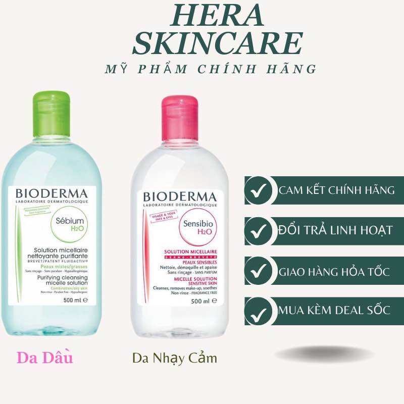 Nước Tẩy Trang Dành Cho Da Nhạy Cảm BIO derma Sensibio H20