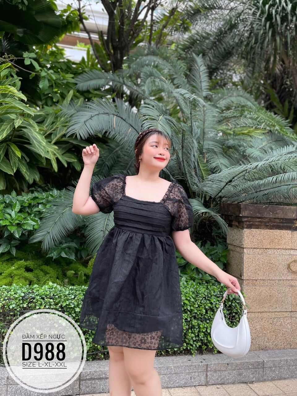 Bigsize 60- 90kg ĐẦM XẾP NGỰC D988 ( Ảnh Thật)