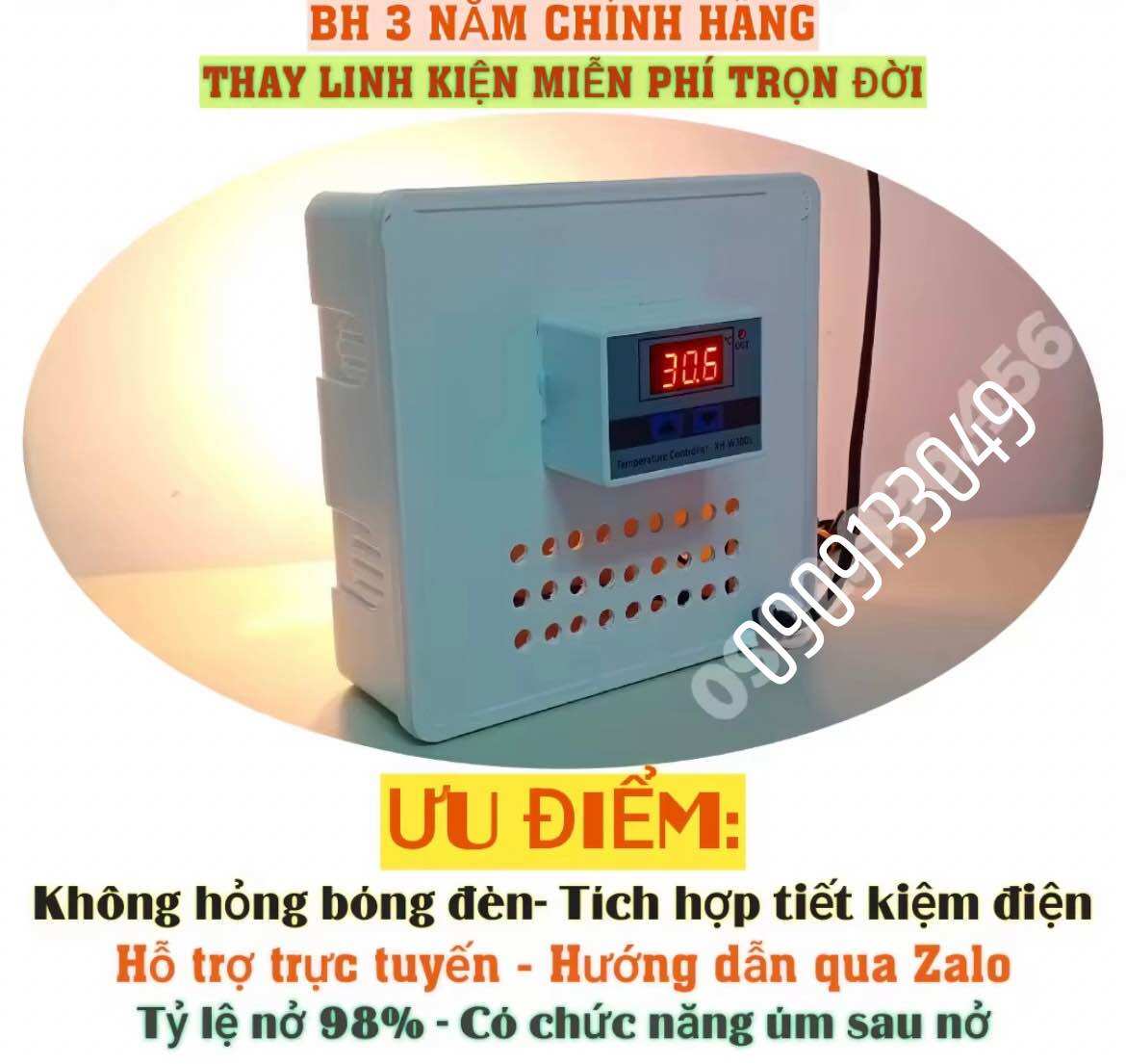 Freeship Máy ấp trứng thông minh 2024 Tích hợp úm gà con -Bảo hành 2 năm