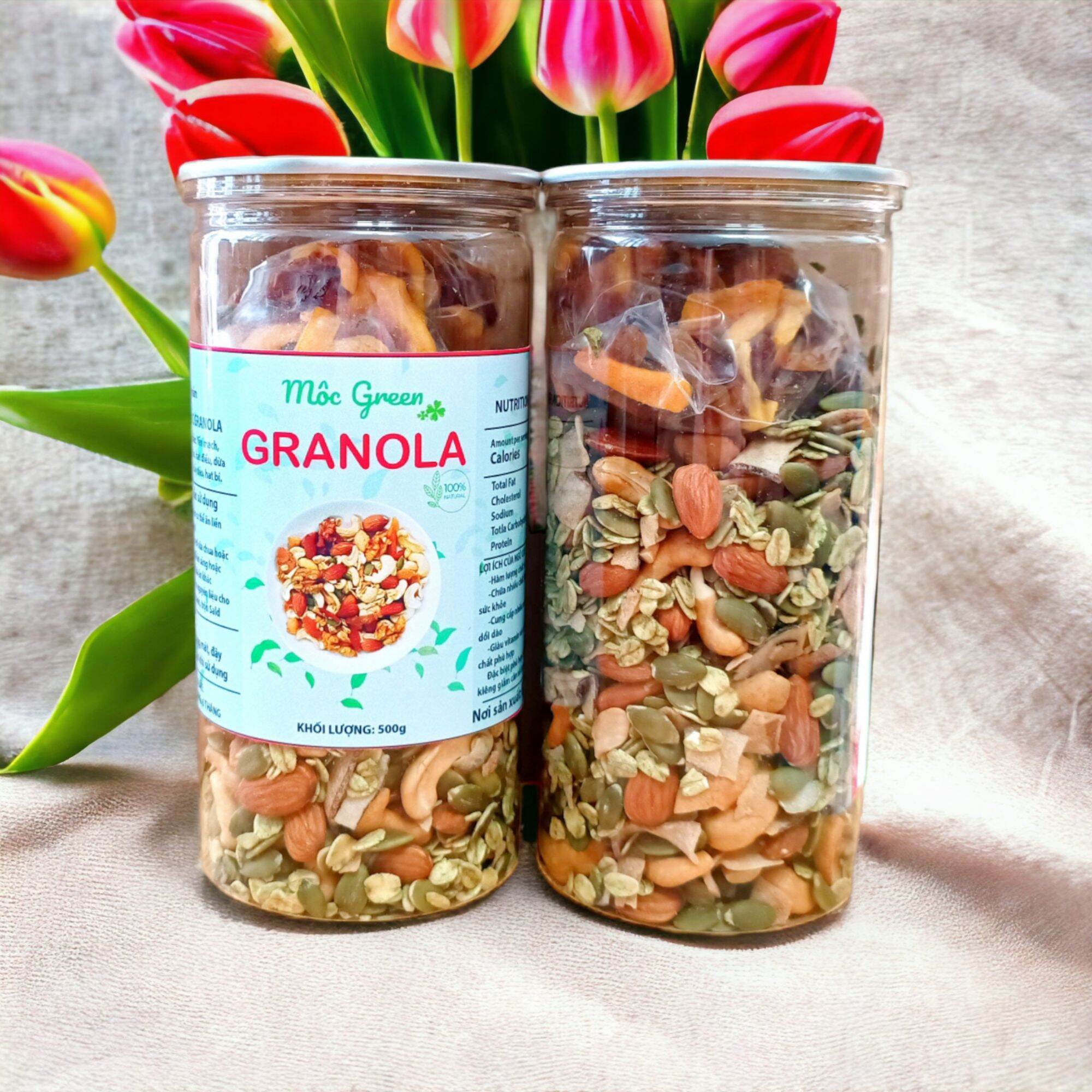 500g granola ăn kiêng vị trà xanh không đường