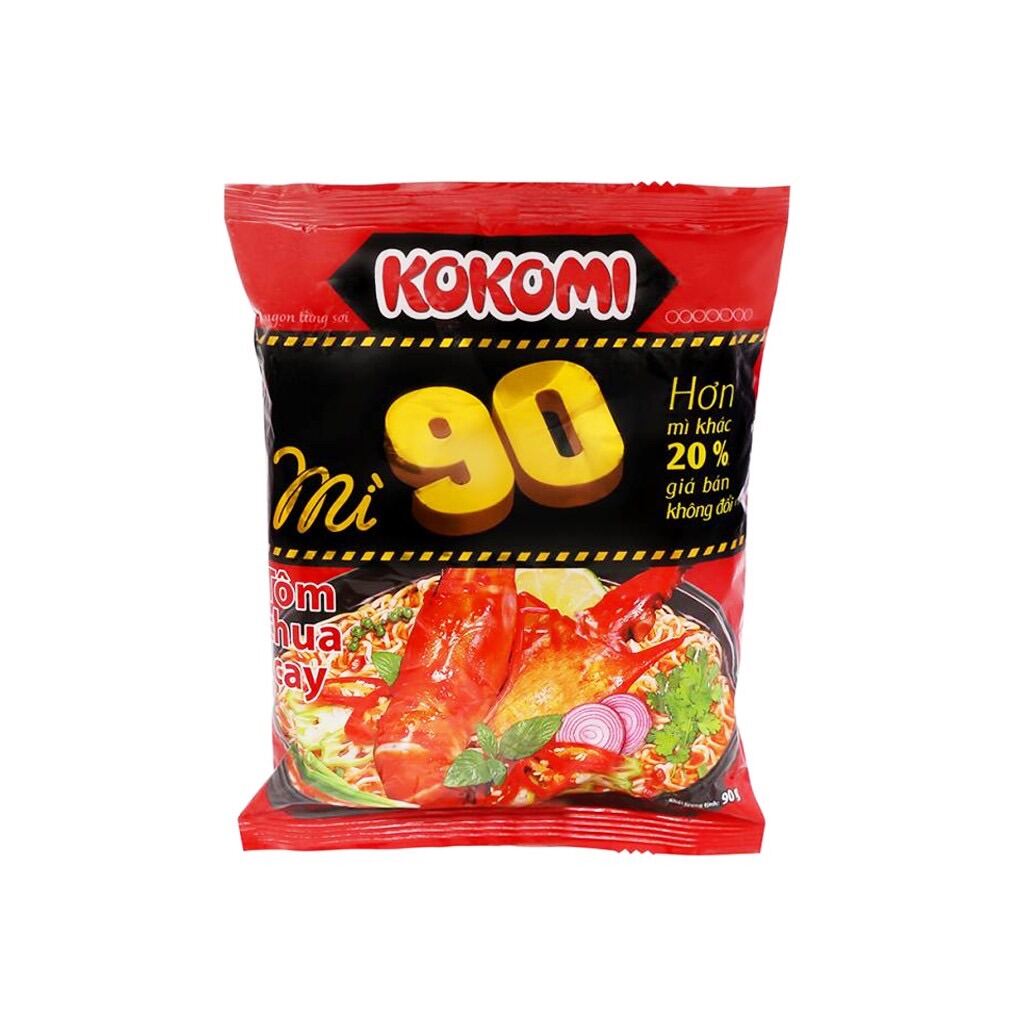 Combo 10 gói ( mỗi gói 90g) mì Kokomi 90 tôm chua cay (Date mới 6 tháng) Có lựa chọn...