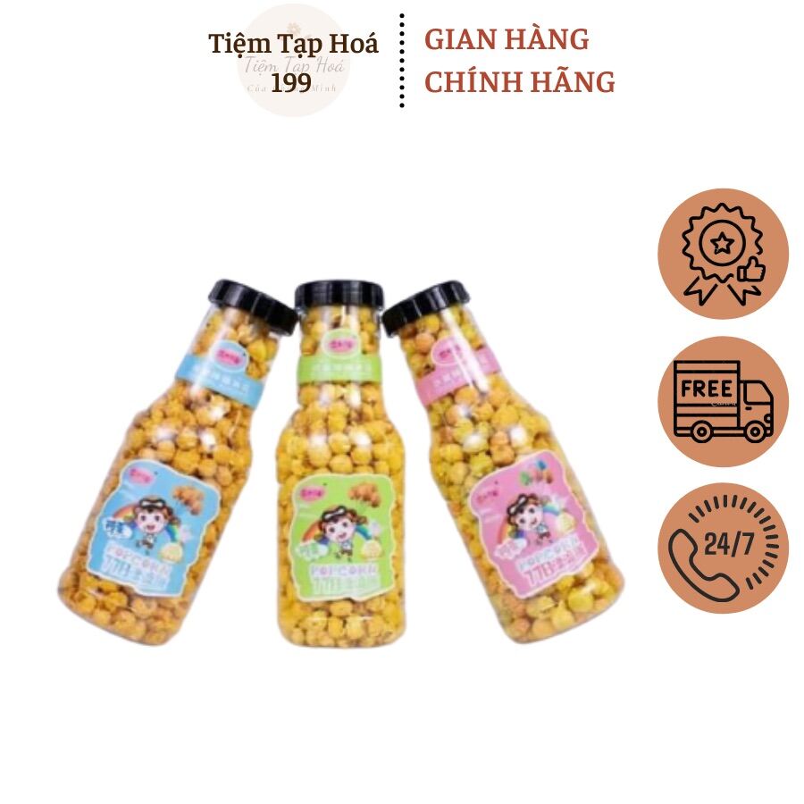 Bắp chiên tẩm vị chai 210gr giao vị ngẫu nhiên - Tiemtaphoa199