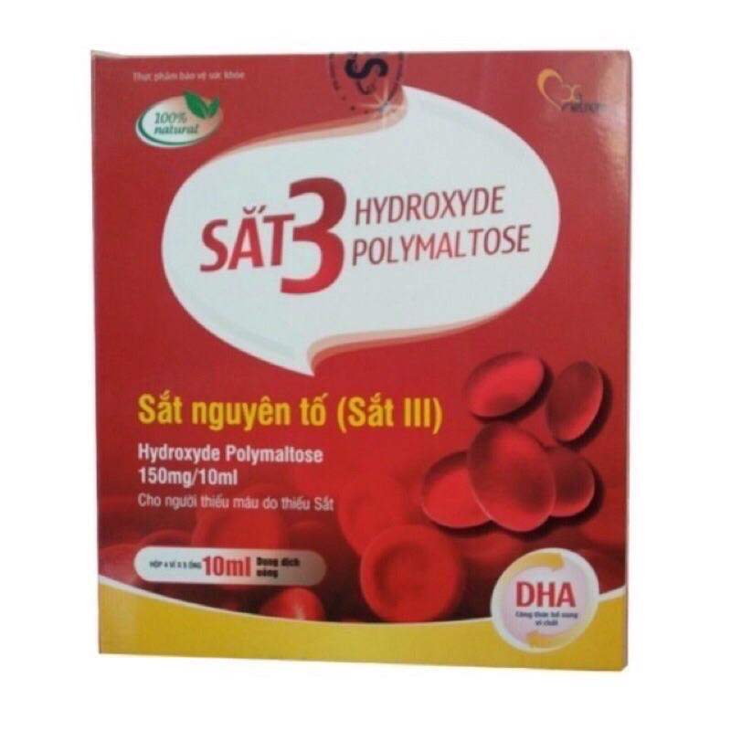 Sắt 3 III bổ máu, acid folic cho người thiếu máu,phụ nữ mang thai và cho con bú, chuẩn bị mang thai, sắt không nóng, táo