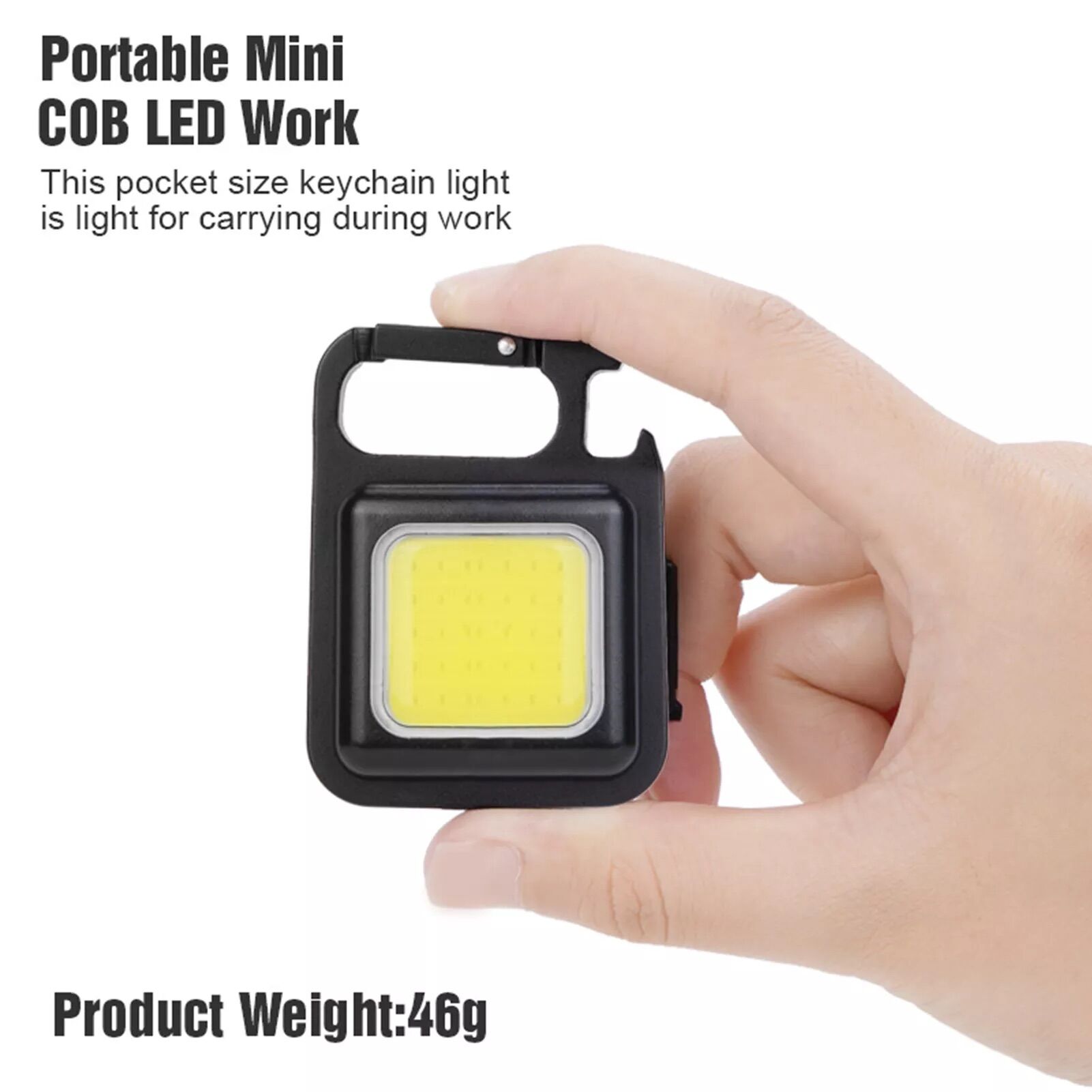 Đèn pin cob led siêu sáng-móc khóa mở nắp chai