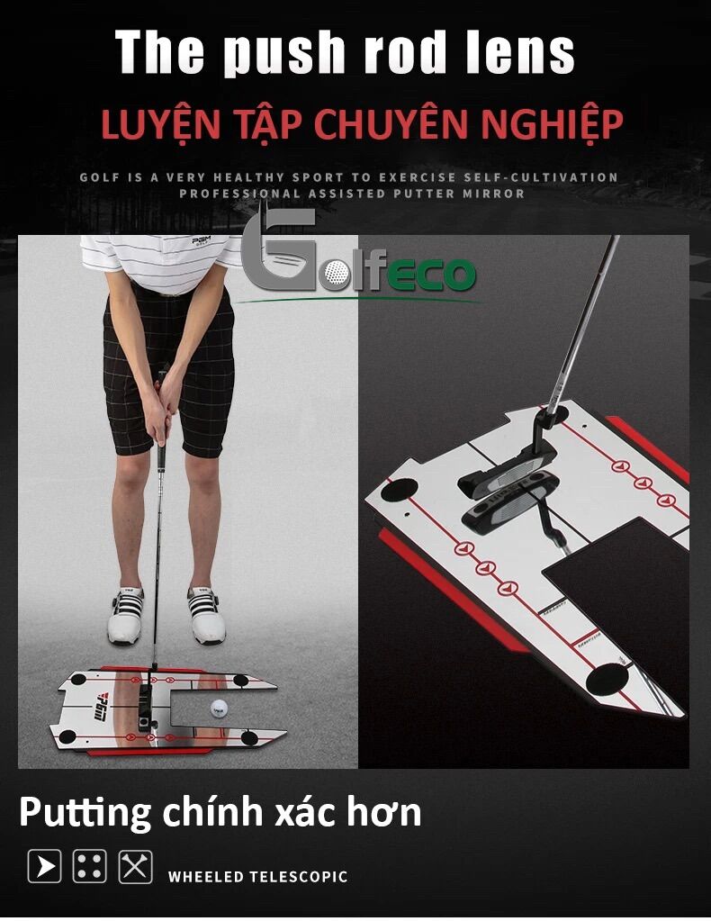 GƯƠNG HỖ TRỢ TẬP PUTTING VÀ SWING GOLF
