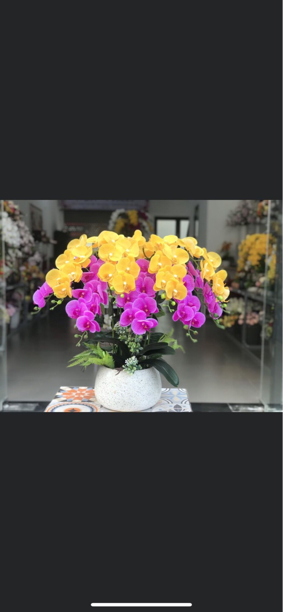 Chậu lan hồ điệp giả chất liệu cao su cao cấp, phù hợp trang trí mọi không gian nội thất, quà tặng, decor phòng ….