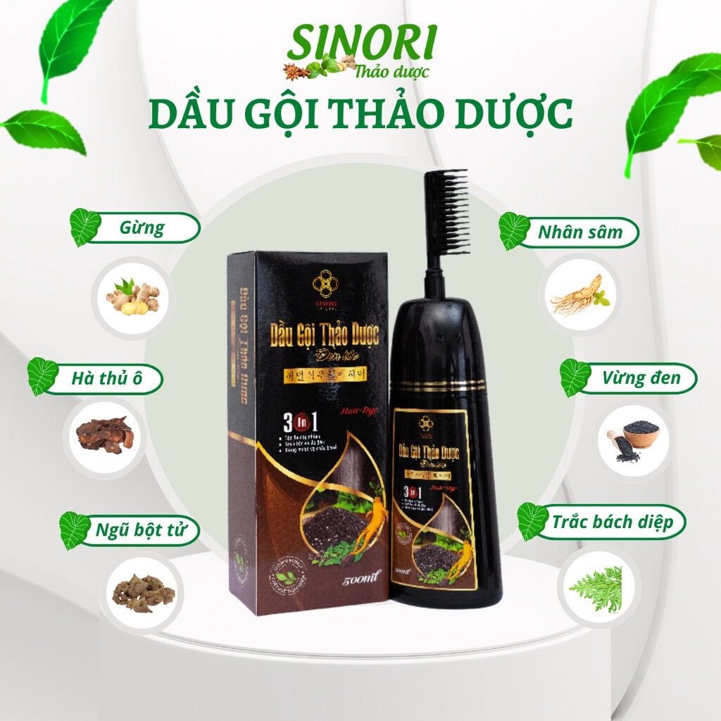 Dầu gội phủ bạc thảo dược Đen - Nâu Dạ Thảo Liên