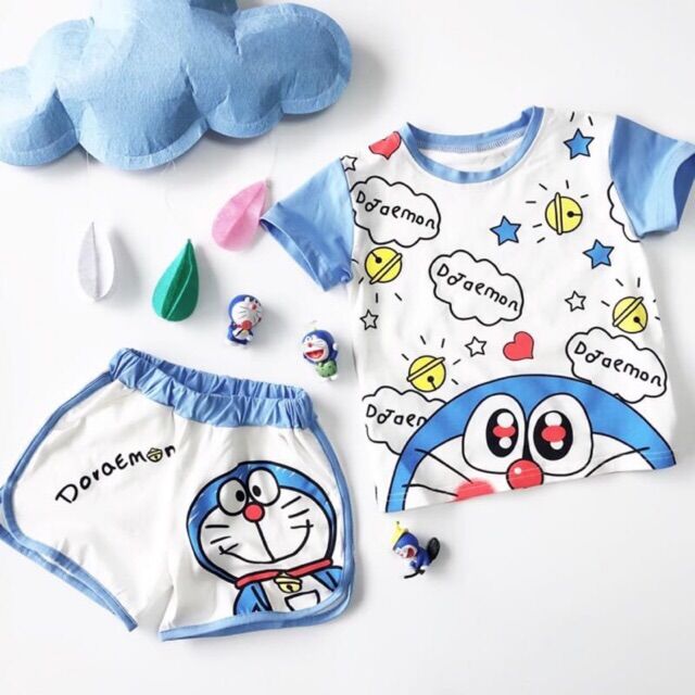 [MẪU MỚI] BỘ DORAEMON SIÊU CUTE CHO BÉ 8-18KG KISS PLAZA