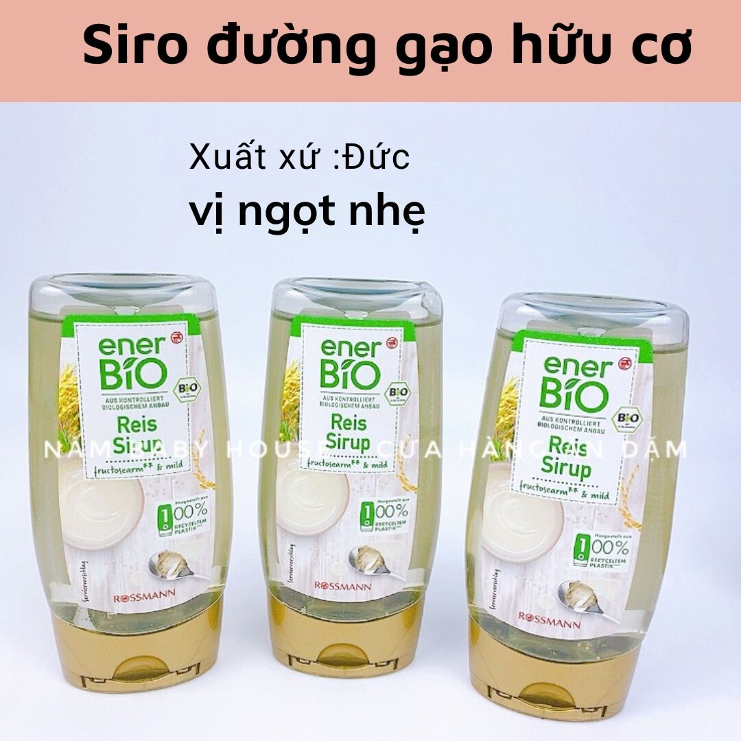 Date 12/24 siro đường gạo hữu cơ ener bio đức an toàn cho bé ăn dặm 250ml date 2024
