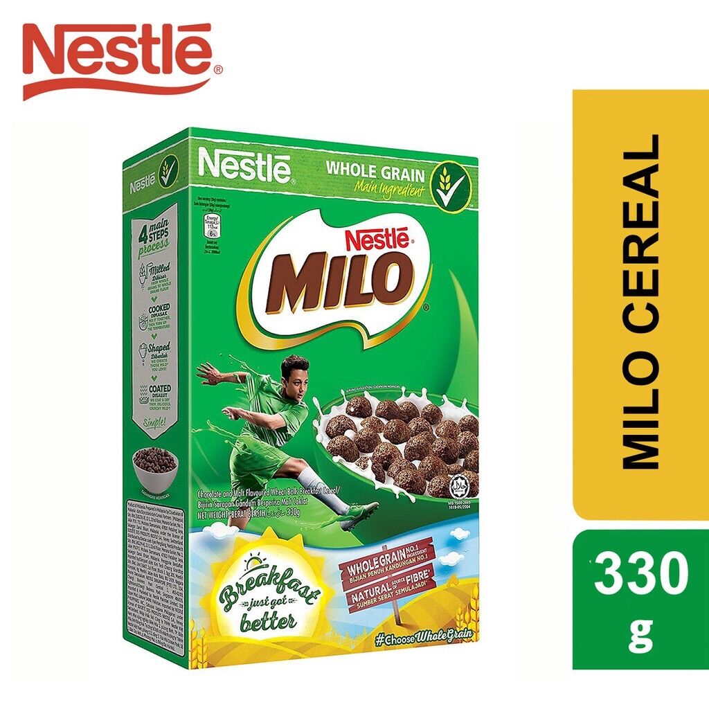Bánh ăn sáng nestle milo cereal - hộp 170/330g