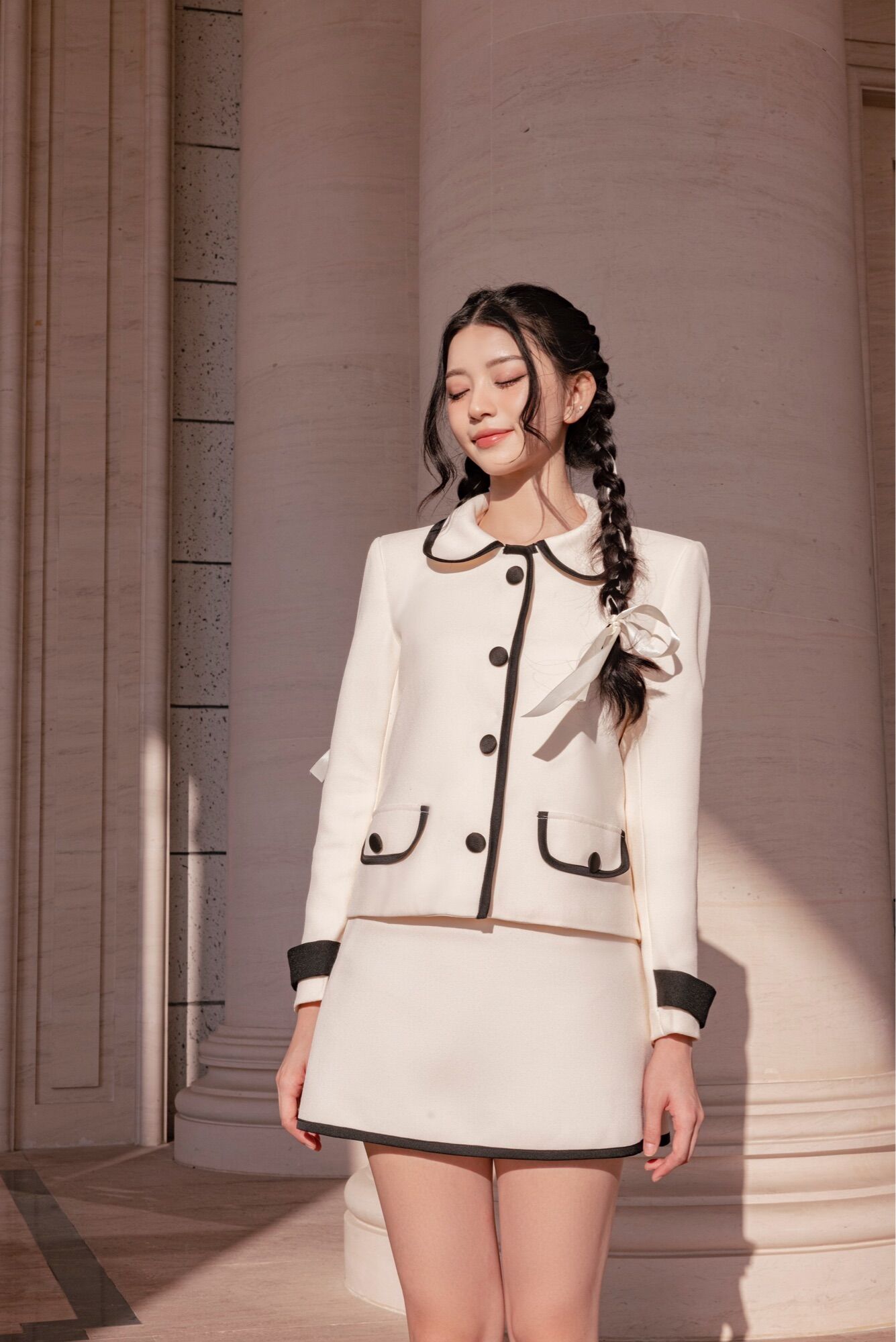 JOIE DES ROSES - Chân váy dạ Blanche Skirt