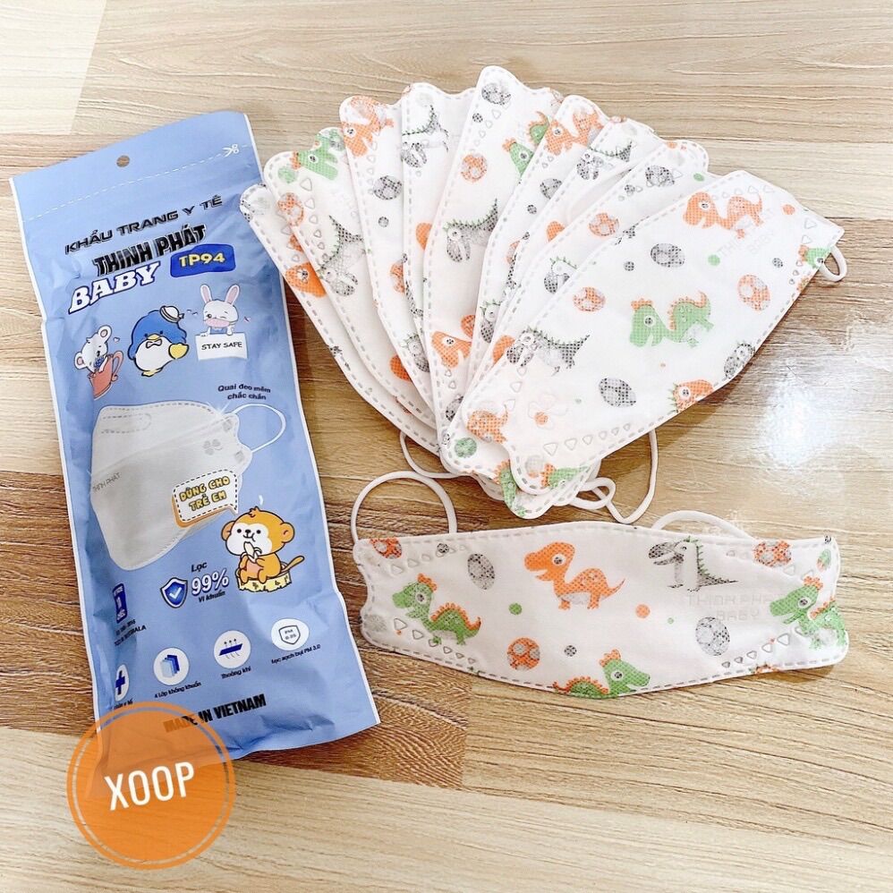 300 chiếc Khẩu trang 4d trẻ em từ 2-4 tuổi ( thùng 300 chiếc)