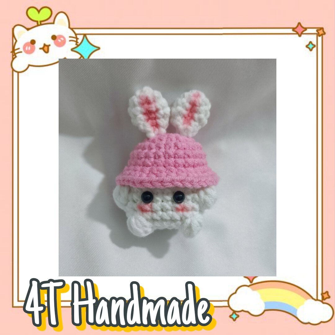 Móc Khoá Handmade Nấm Đội Mũ Bằng Len