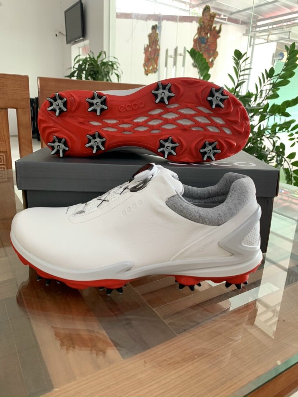 Giày golf Ecco nam đế đinh cao cấp