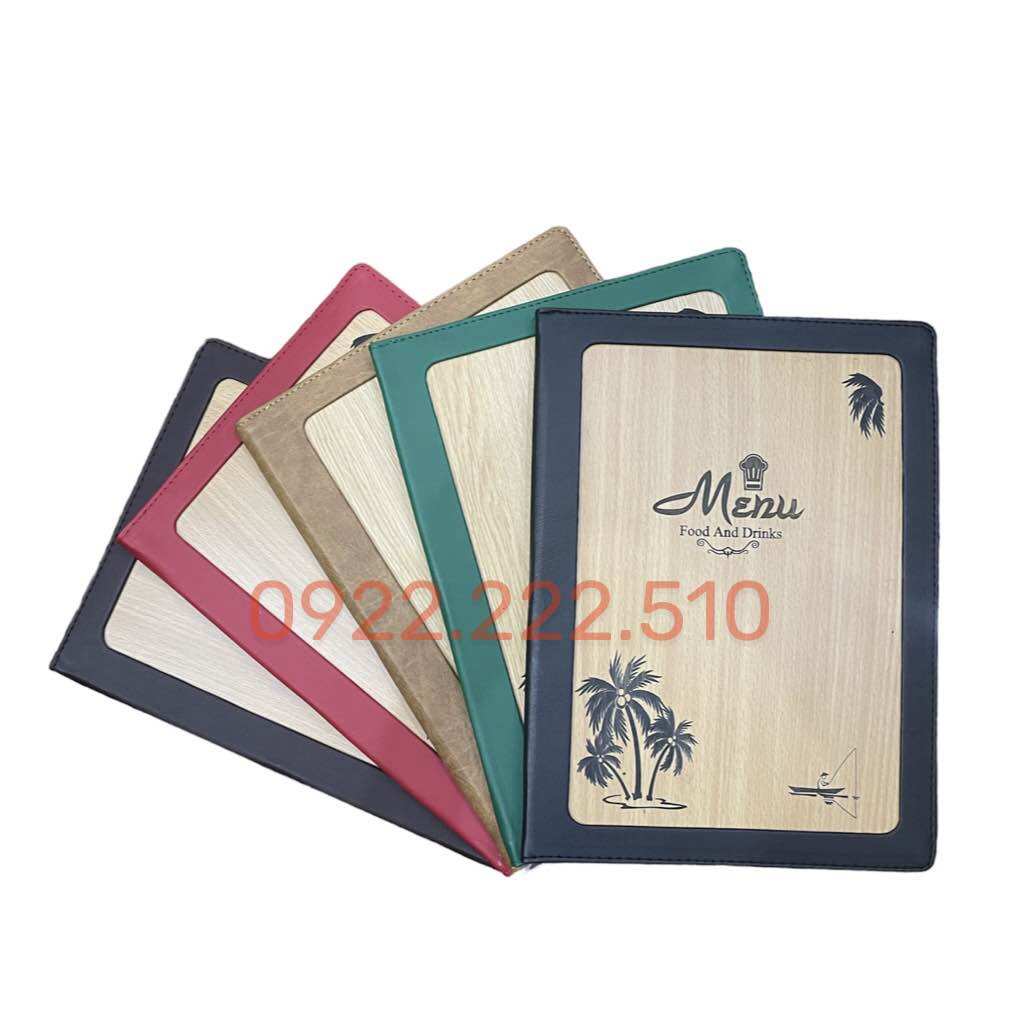 BÌA MENU 10-20 LÁ A4 GỖ 2332