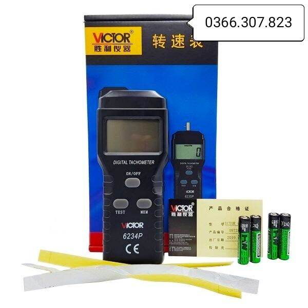 Máy đo tốc độ vòng quay động cơ laser VICTOR 6234P (mẫu mới 2025)   | Tính năng bộ nhớ tự động   | Giá trị tối đa/giá trị tối thiểu/giá trị cuối cùng   | Dụng cụ đo lường   | Thước cân & thước dây