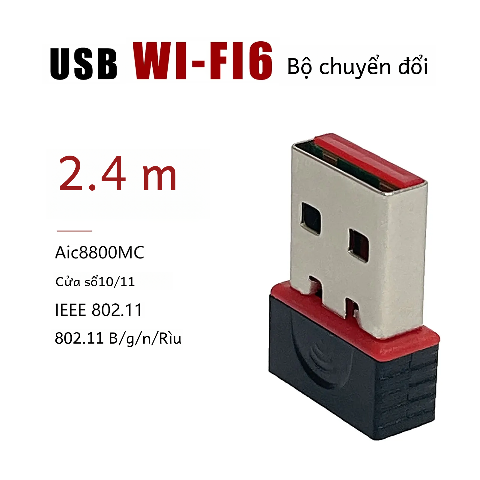 Wifi 6 Mạng Tín Hiệu Tiếp Nhận Mini Driver-Miễn Phí Wi-Fi Adapter Cho PC Máy Tính Để Bàn 2.4G Card Mạng USB Cắm Và Chơi