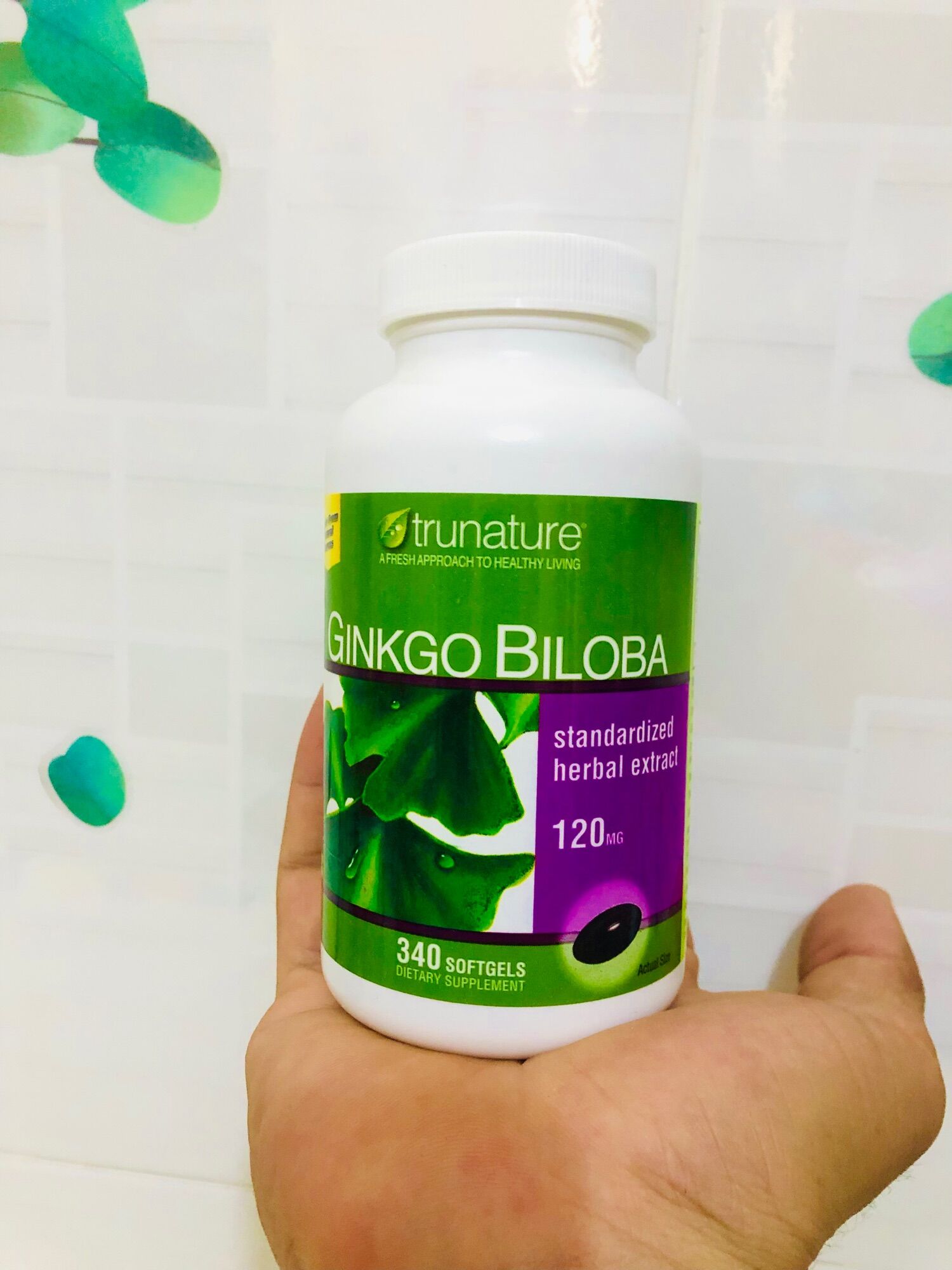 Viên uống bổ não trunature ginkgo biloba 120mg 340 viên