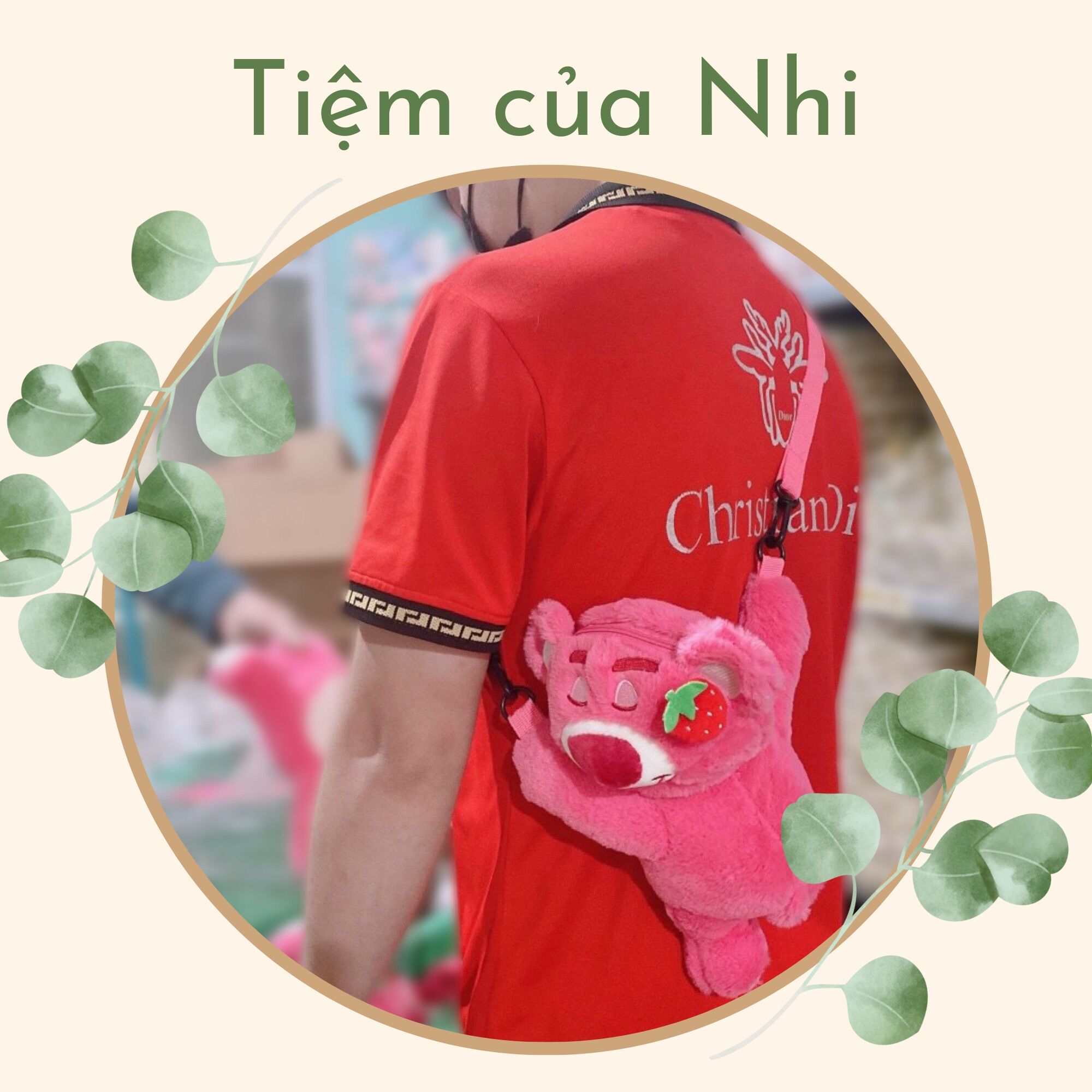 TÚI ĐEO GẤU DÂU LOTSO