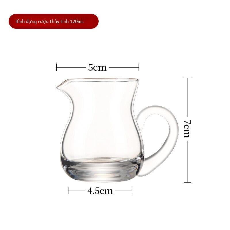 Dày dặn bình đựng rượu thủy tinh cỡ nhỏ sử dụng tại nhà whisky máy sục khí rượu vang đỏ trắng bình đựng rượu vang bình đựng giấm thủy tinh pha lê