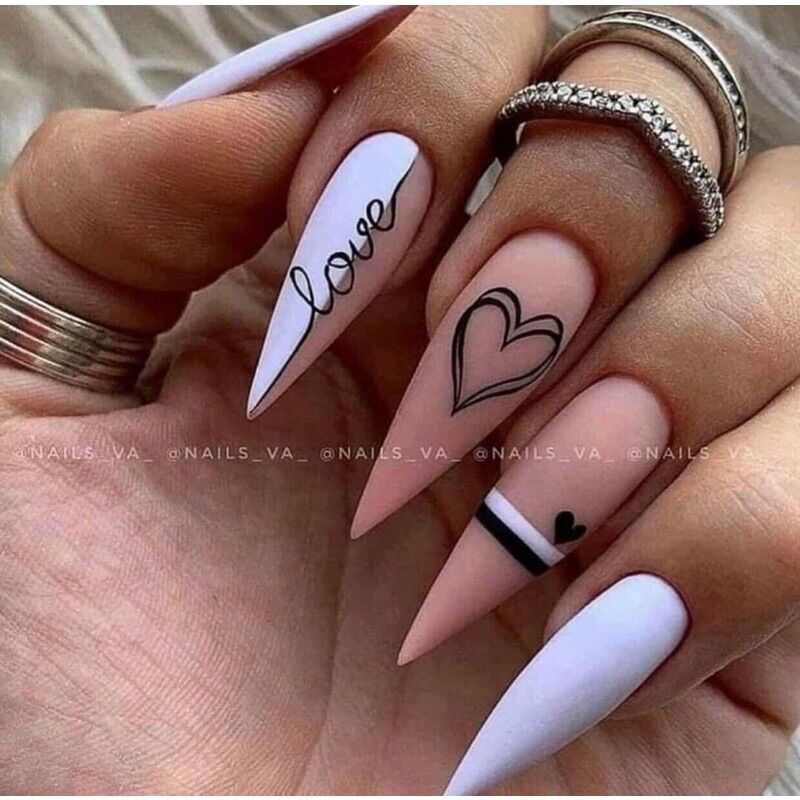Bút vẽ nét nail đen trắng