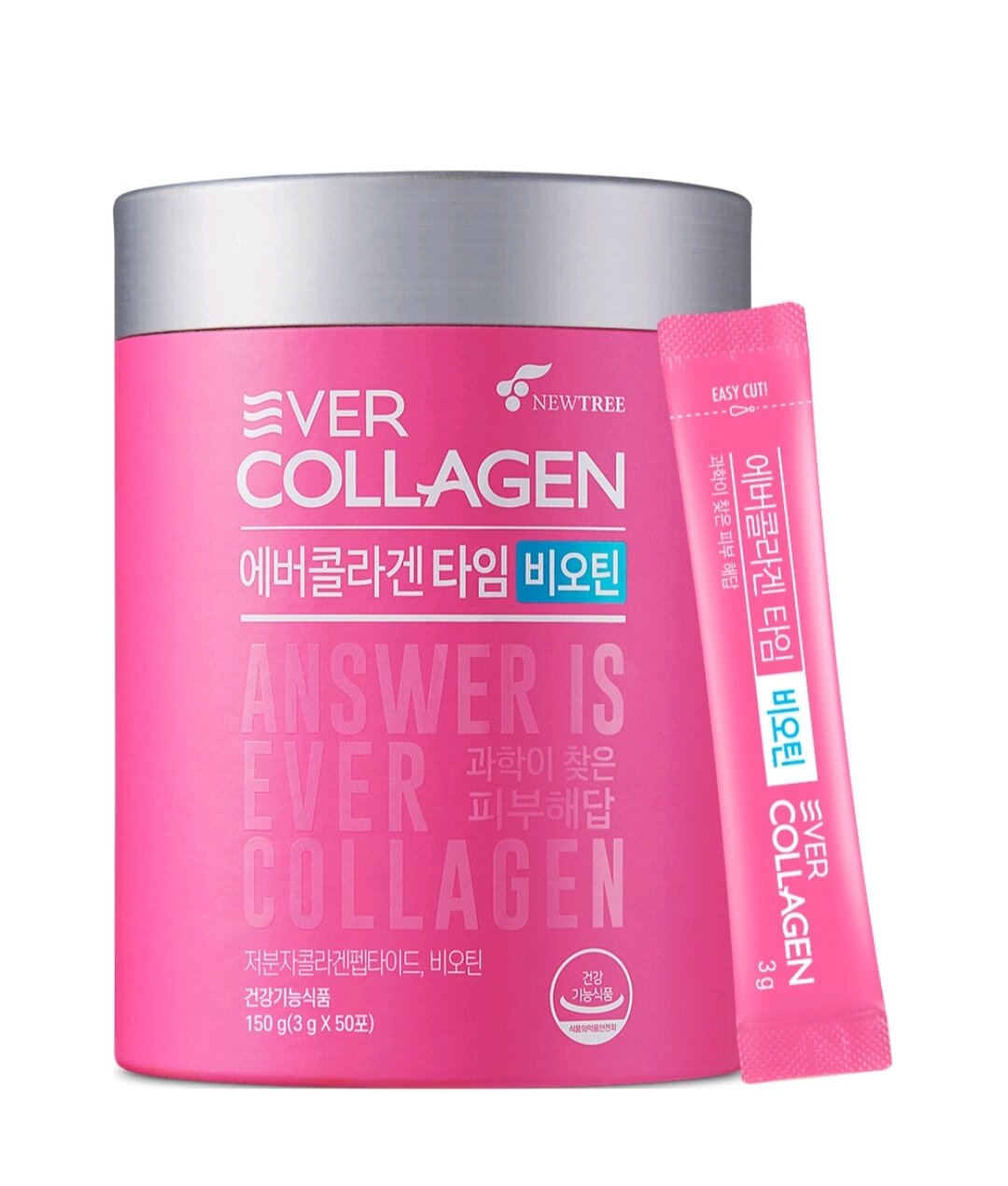Ever collagen Time Biotin_ Dạng bột hộp 150g 50 gói