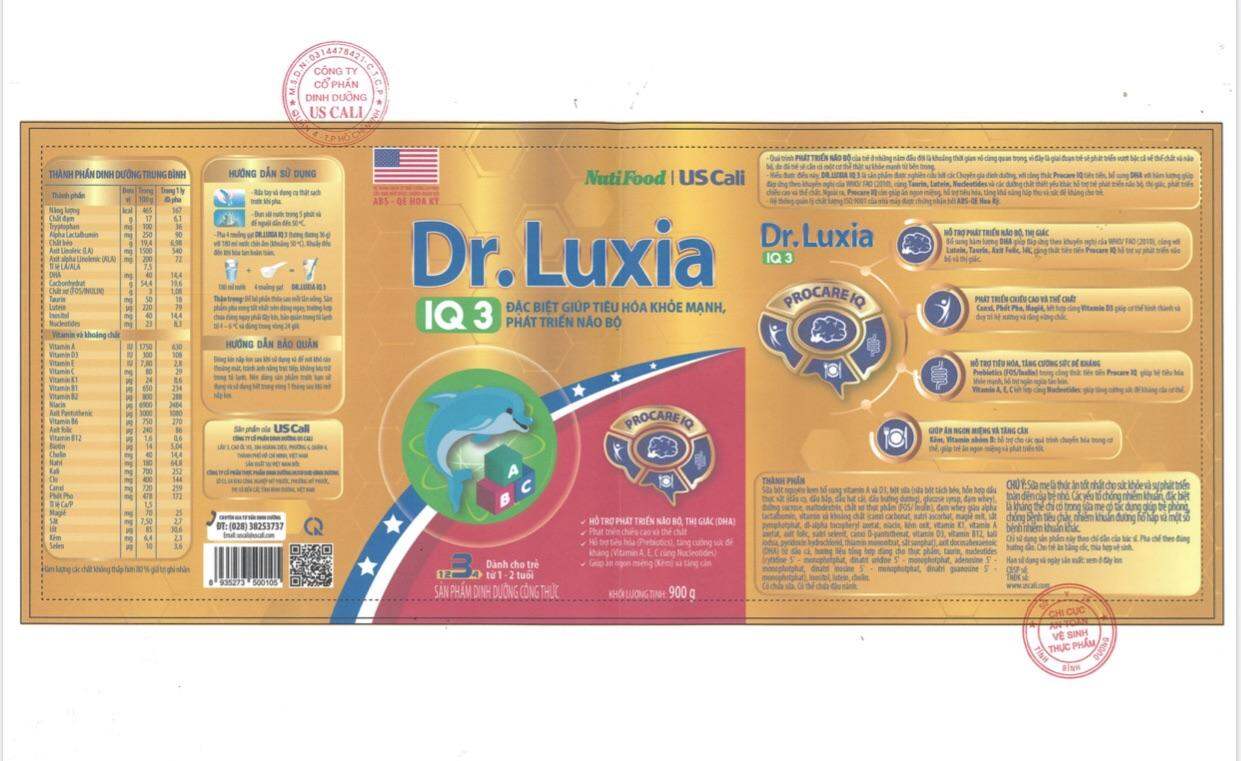 Sữa Dr.Luxia IQ3 900g