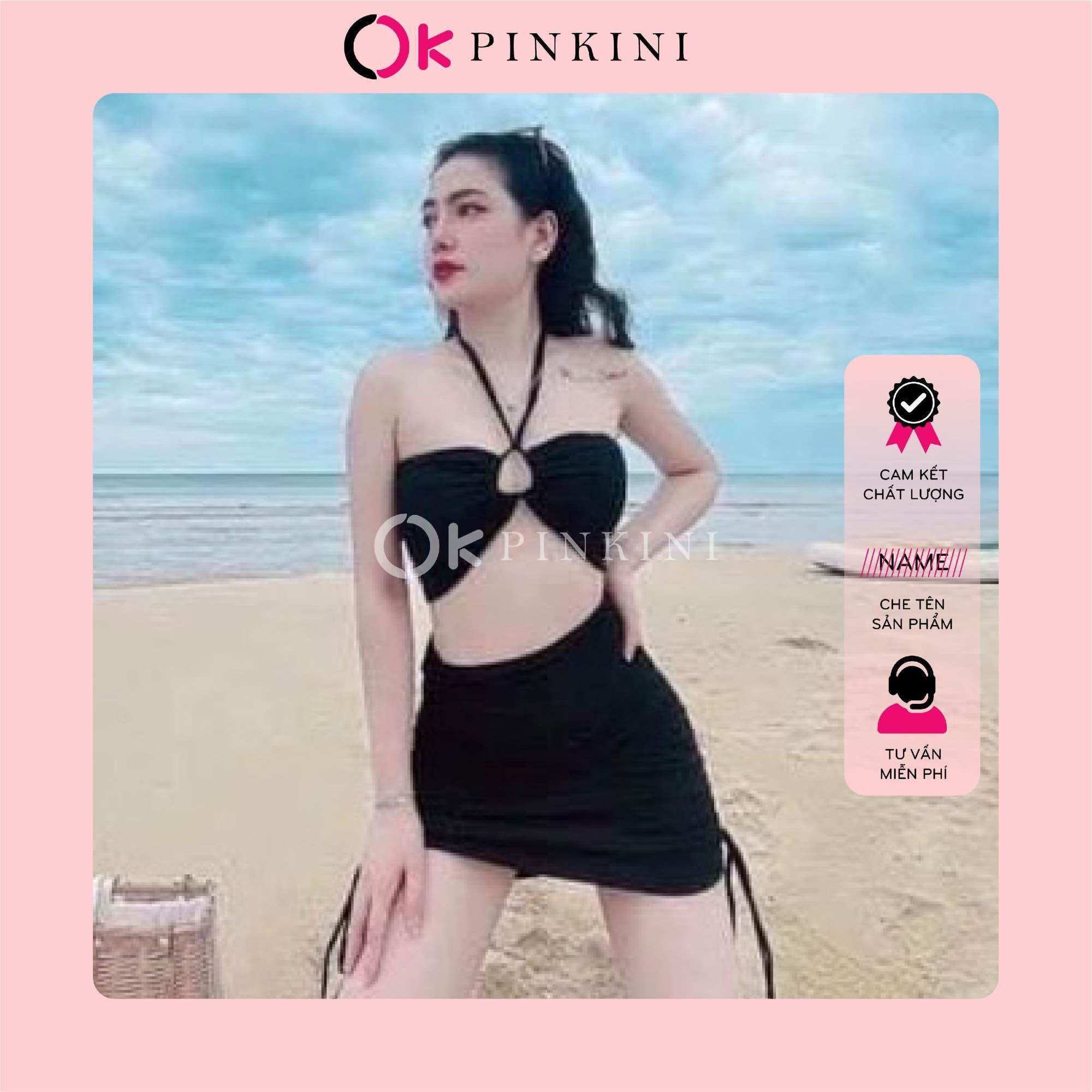 Bikini Đồ Bơi 2 Mảnh Quần Váy Kín Đáo 2M01 (Video, Ảnh Thật)