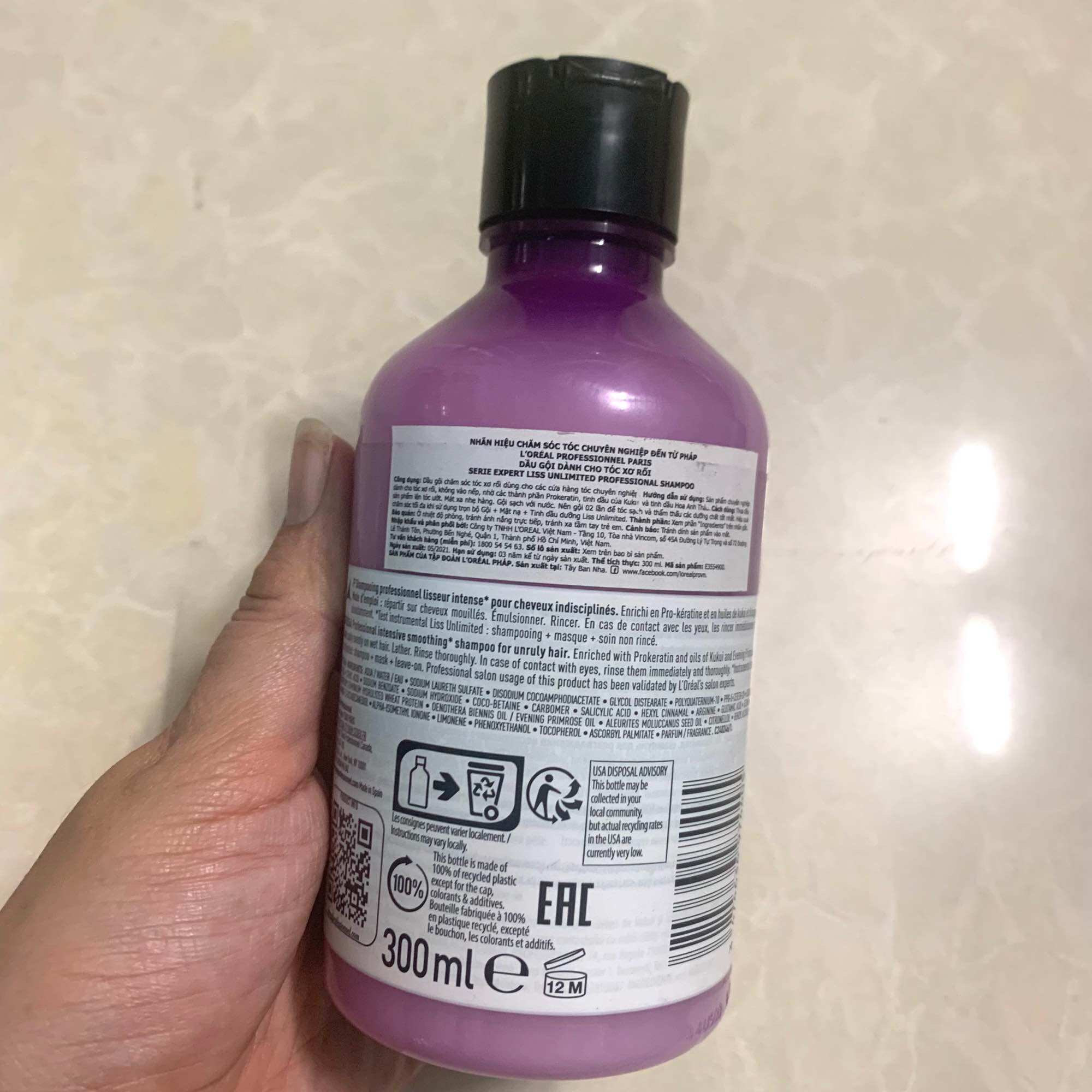 [HCM]COMBO GỘI XẢ CHĂM SÓC TÓC DUỖI LOREAL PROKERATIN LISS