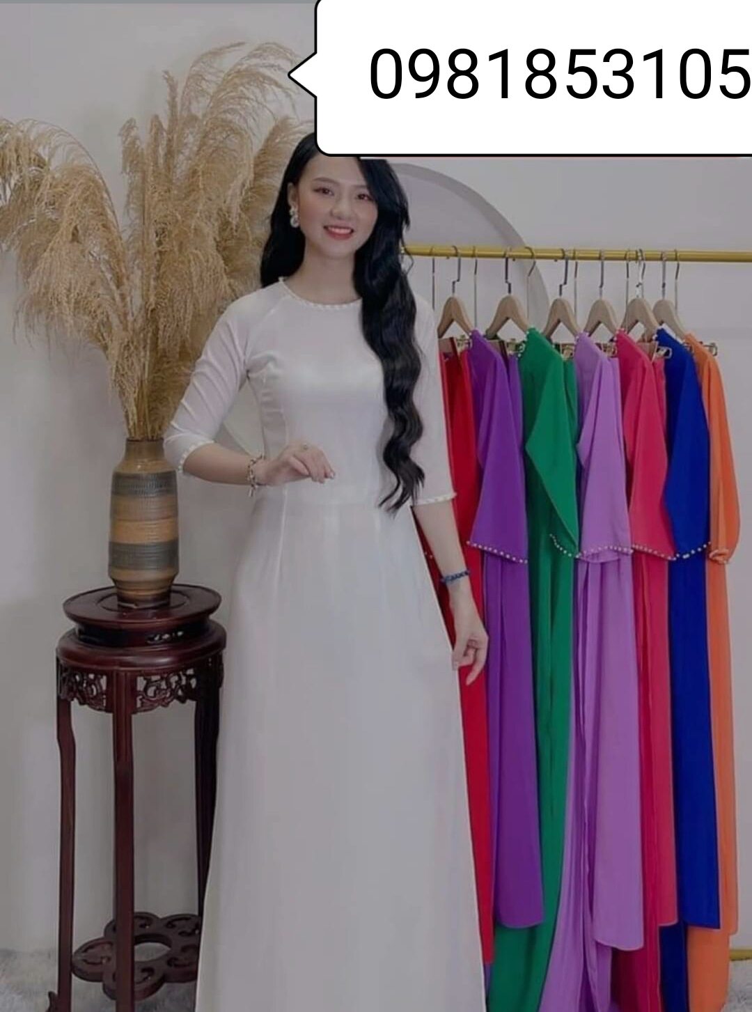🍄Áo Dài lụa nhật cao cấp (có dãn, hút mồ hôi, không lộ)😻😻😻