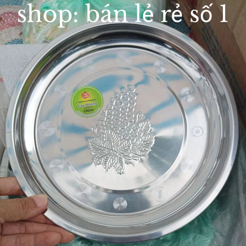 khay tròn inox có đủ cỡ
