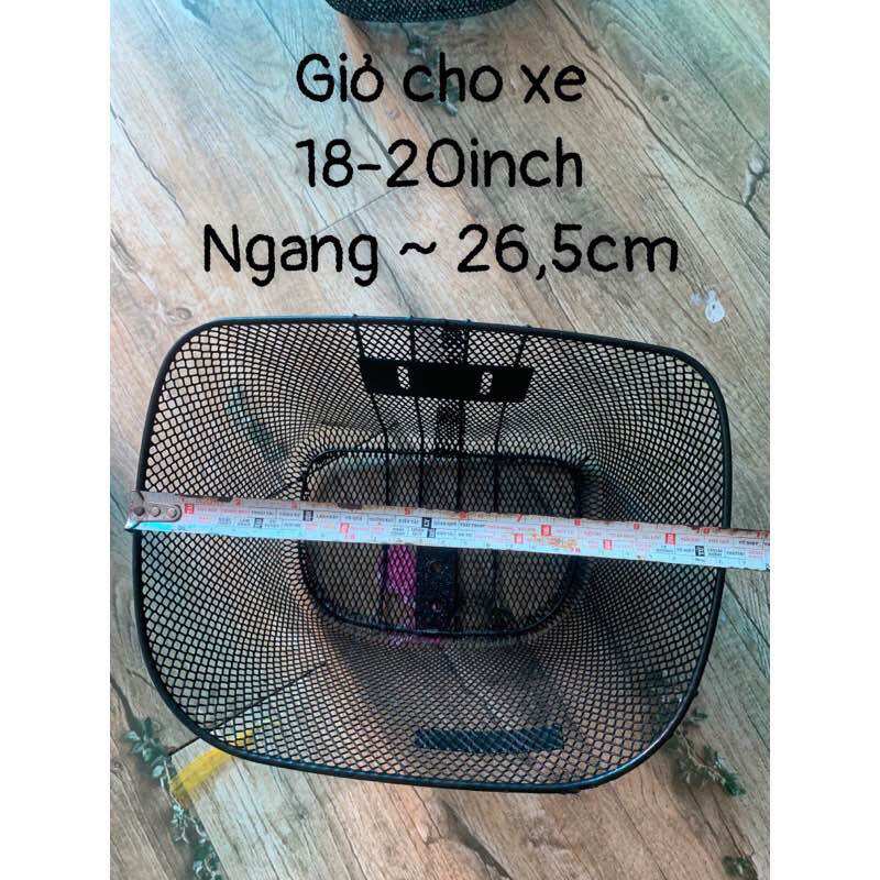 Rổ xe đạp trẻ em dễ thương, giỏ xe dày dặn màu đen
