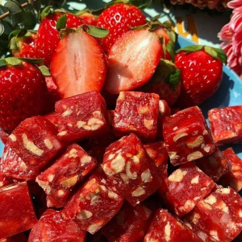Mứt dâu sữa viên sấy dẻo 1kg
