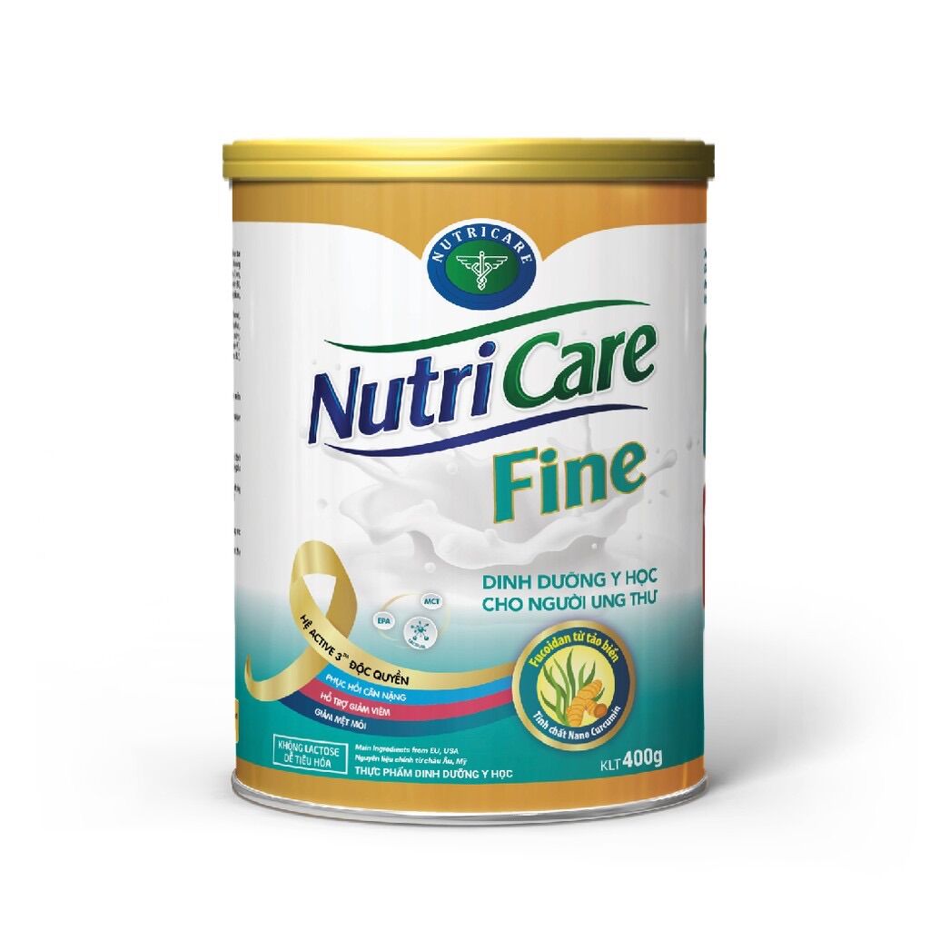 Sữa bột Nutricare Fine dinh dưỡng tăng cường miễn dịch cho bệnh nhân ung thư