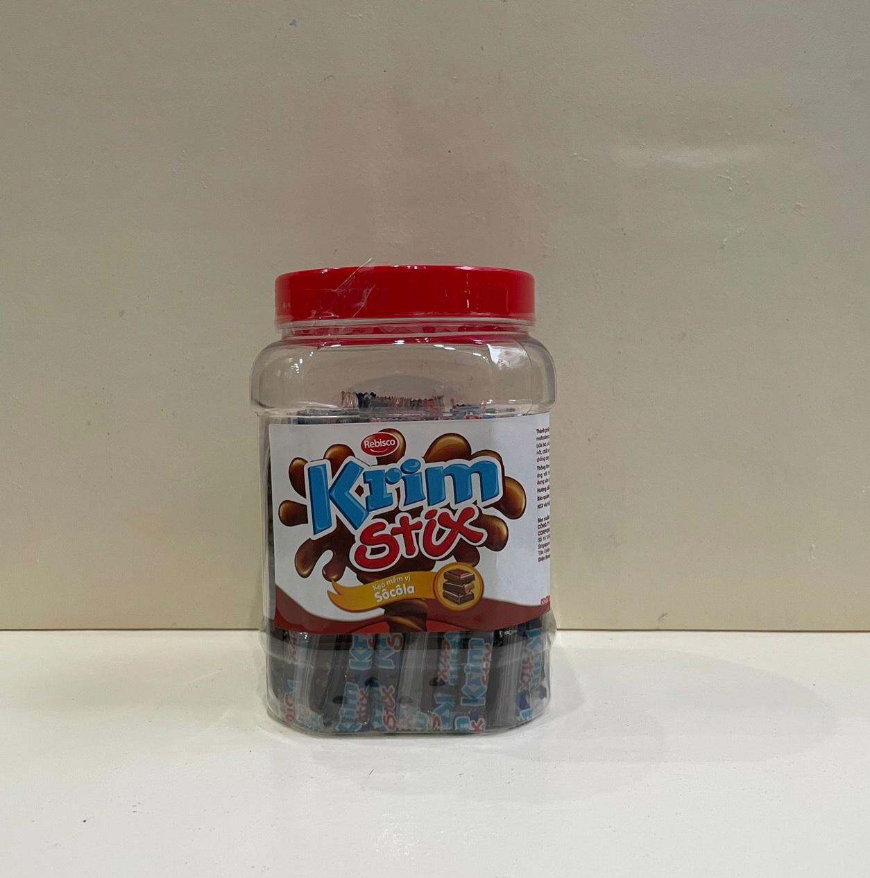 KẸO MỀM KRIM STIX VỊ SOCOLA l HŨ 100 QUE