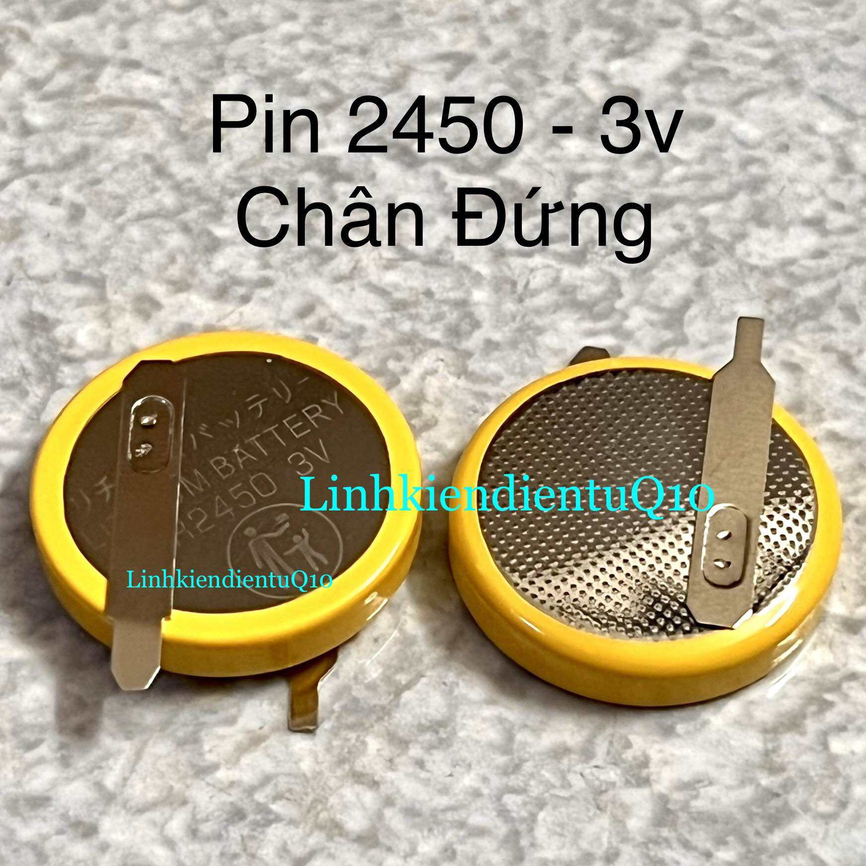 Pin cr2450 , 3v loại có 2 chân để hàn ,chân thẳng ,giá 1 pin 25k