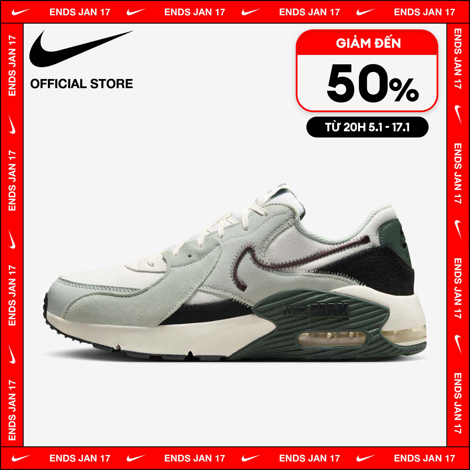 [TỪ 12-14.1 I VOUCHER 20%] Giày Thể Thao Nike Men's Air Max Excee Shoes - Phantom