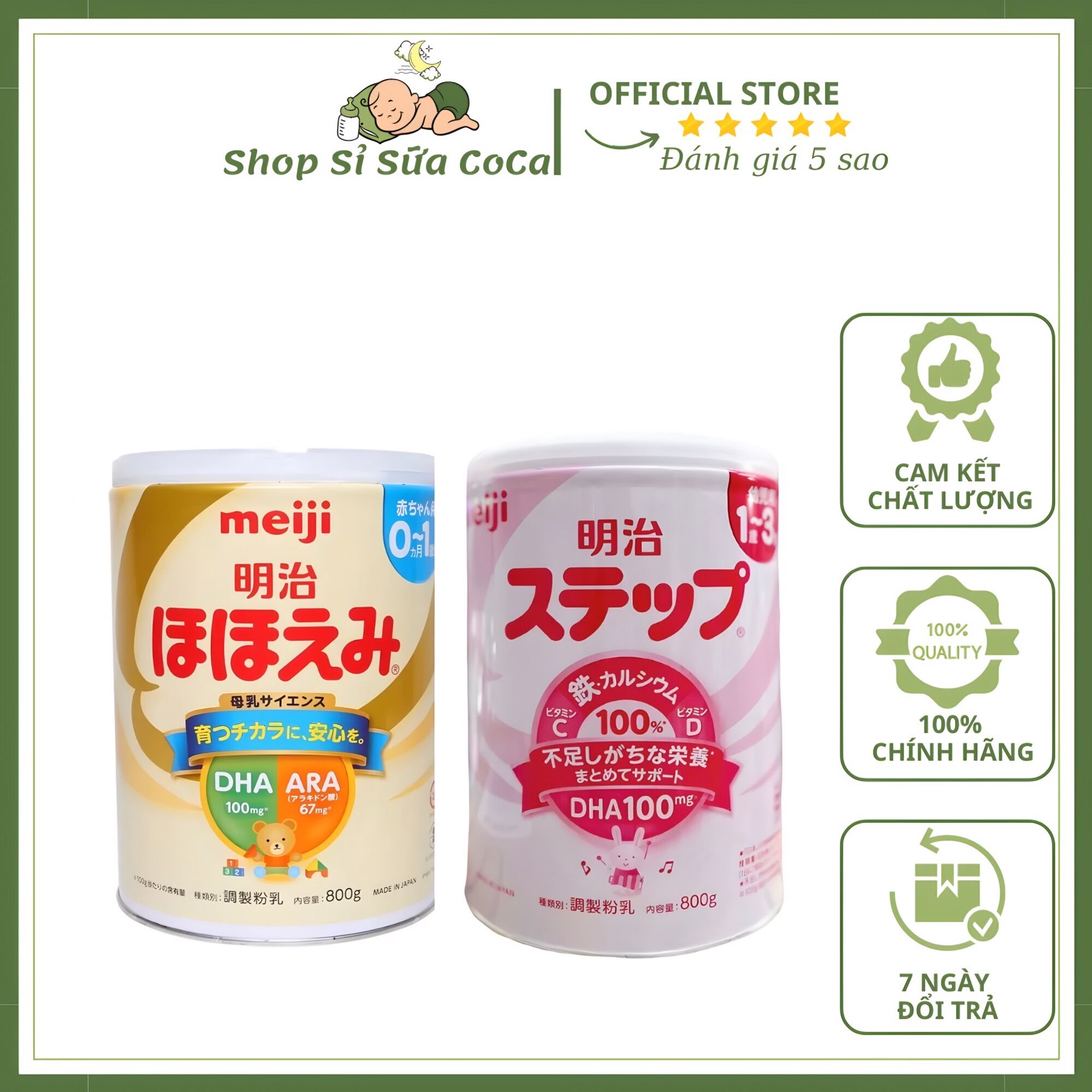Sữa bột meji 0-1 và 1-3 nội địa nhật 900gr