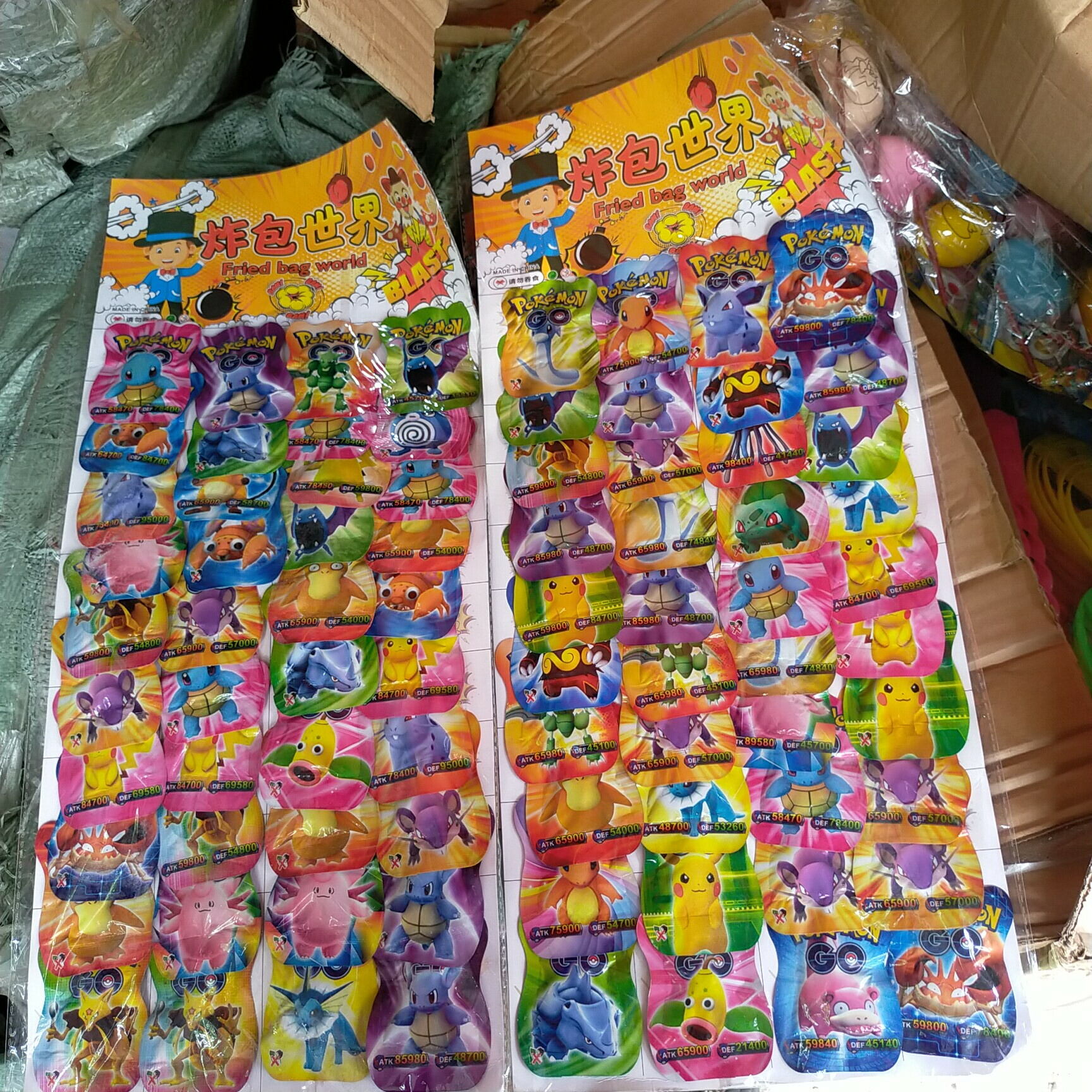 Sỉ vỉ đồ chơi dẫm nổ dokemon 40 quả