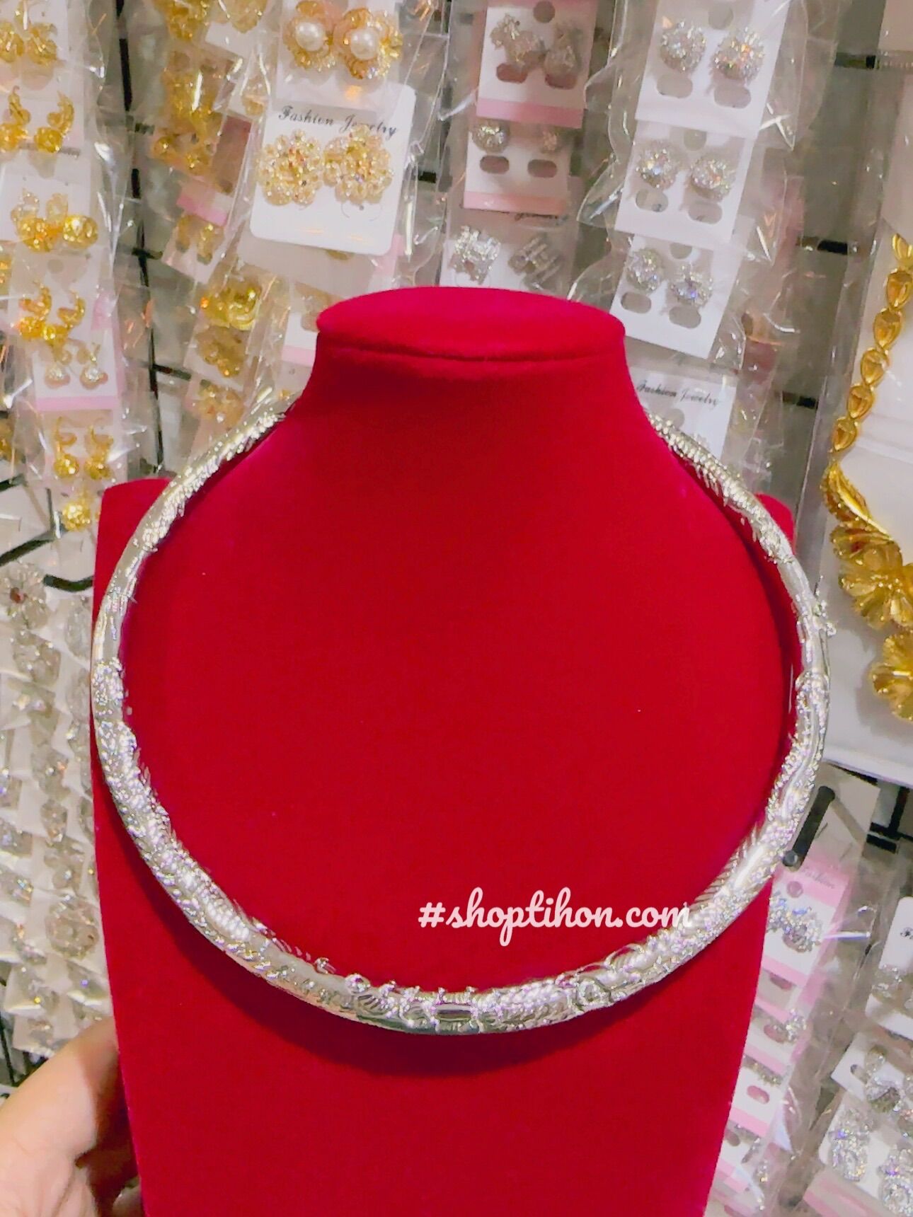 Vòng cổ Kiềng cưới mạ bạch kim dành cho cô dâu ngày cưới - tặng kèm hộp khi mua sản phẩm