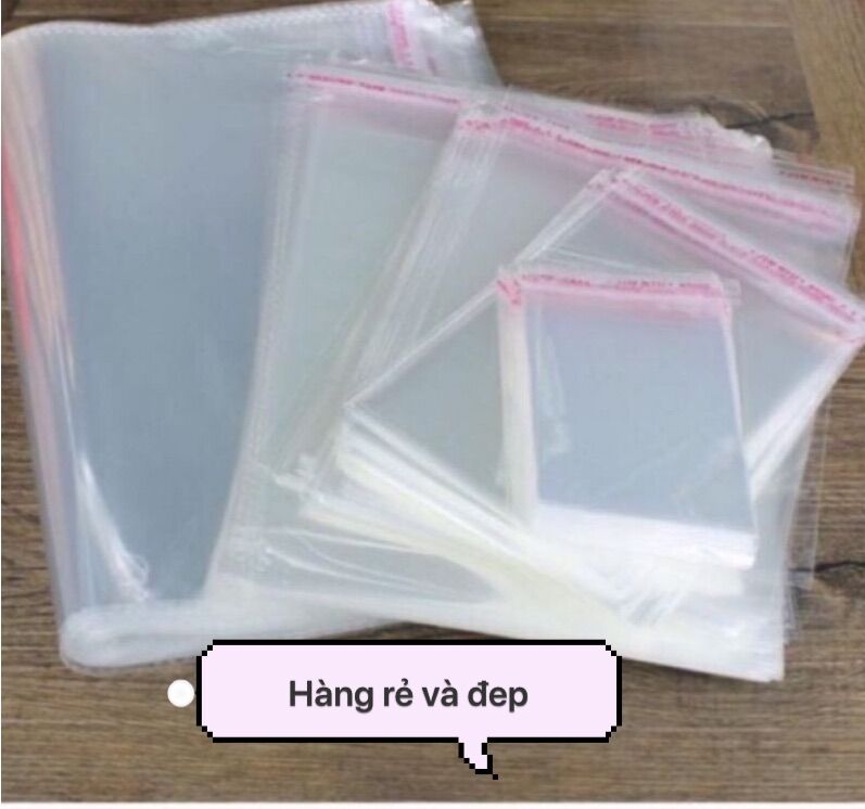 100g túi bóng kinh opp dán mép, chon size