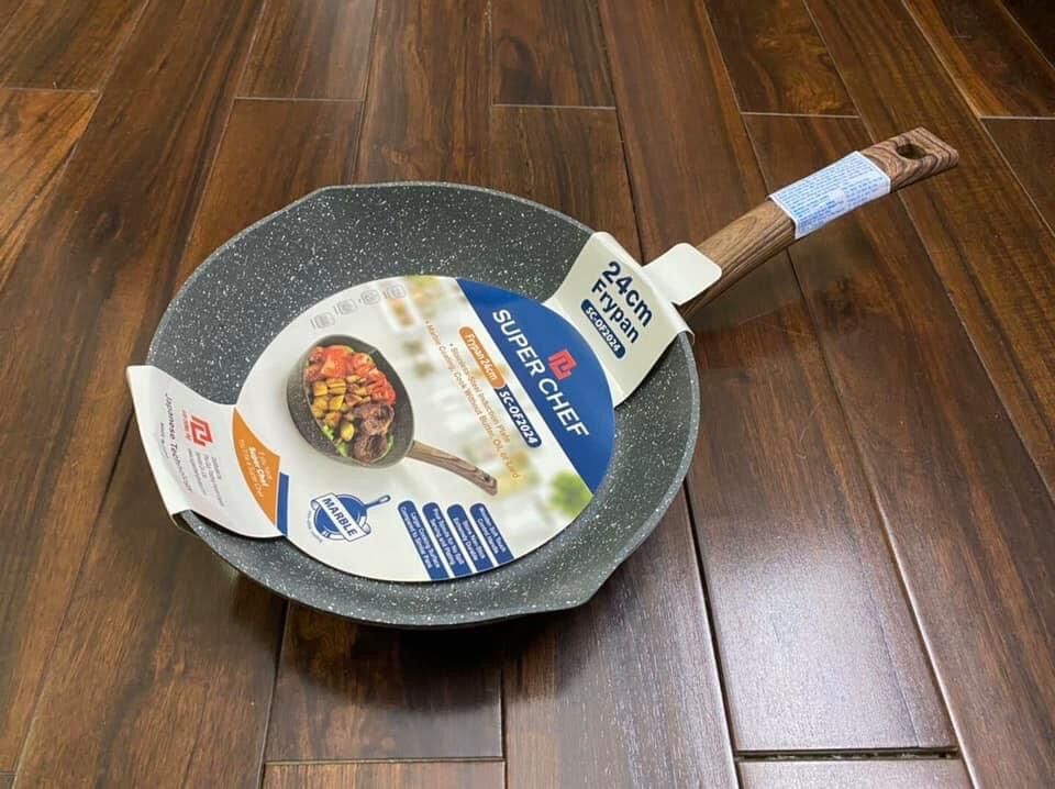 👍💁 CHẢO VÂN ĐÁ SUPER CHEF SIZE 24cm ĐÁY TỪ 👍