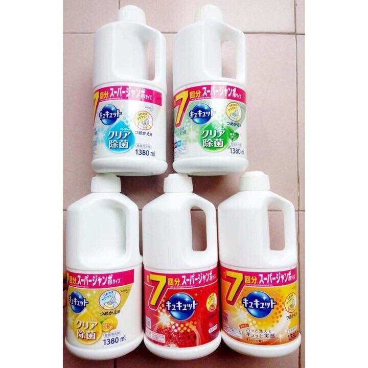 Nước rửa bát Kao 1380ml Nhật Bản chính hãng (Nước rửa chén Kao)