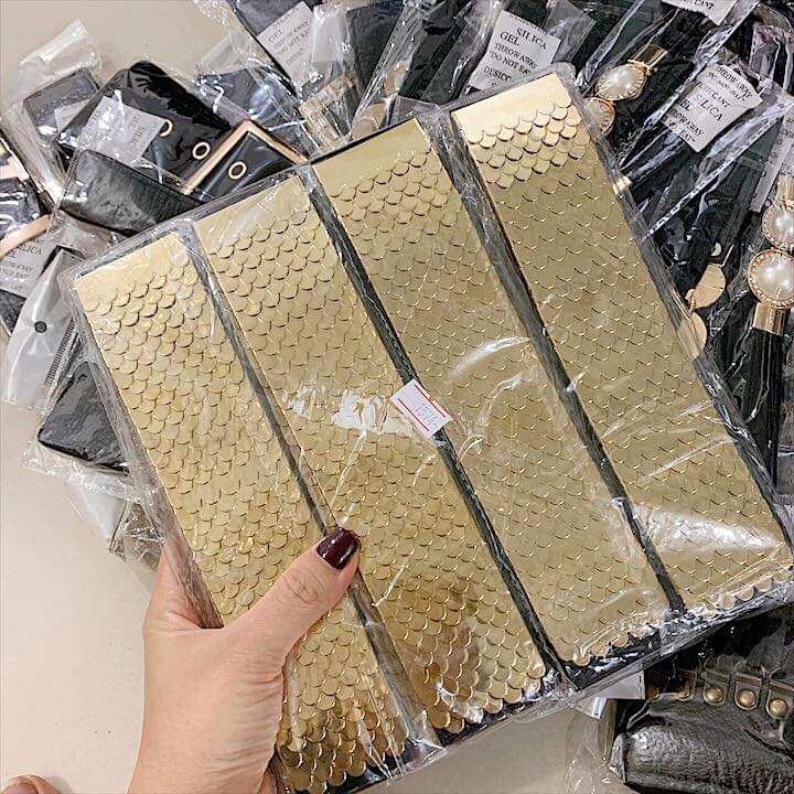 Đai váy vảy cá vàng bản to