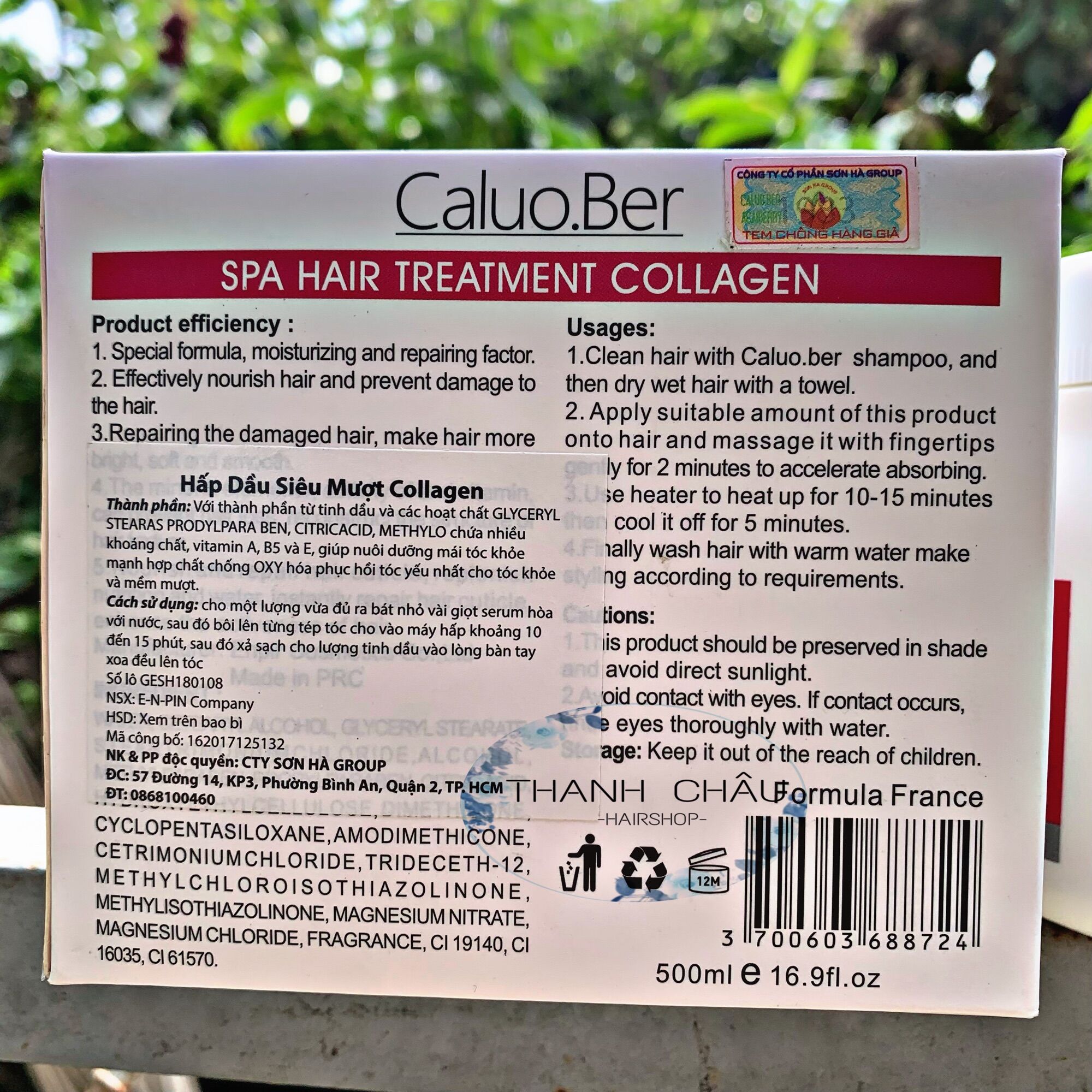 Dầu hấp ủ tóc Caluo.Ber Hair Spa Treatment 1500ml