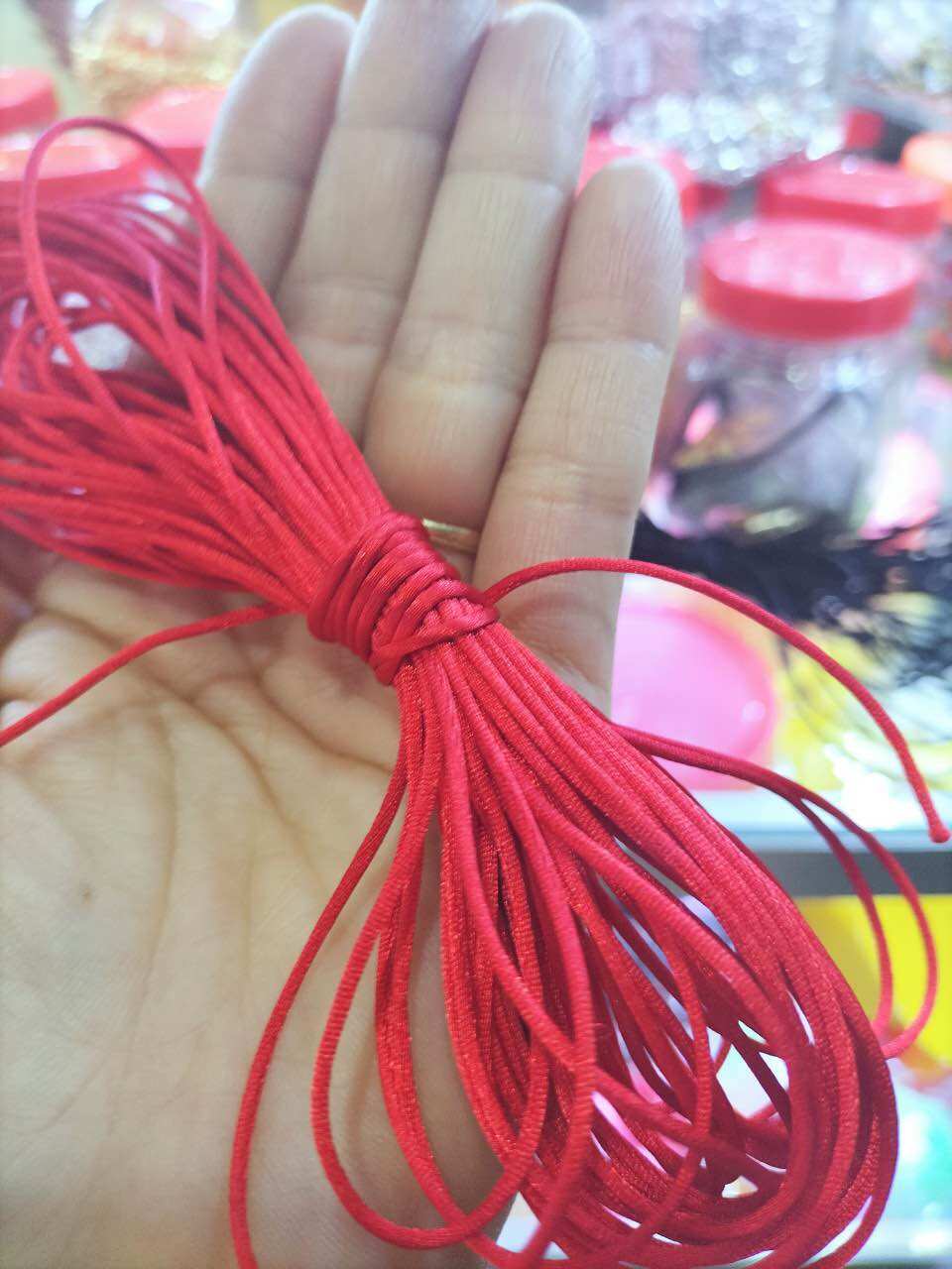 Bó 5m dây tim đan vòng chất dù bóng size 1.5mm