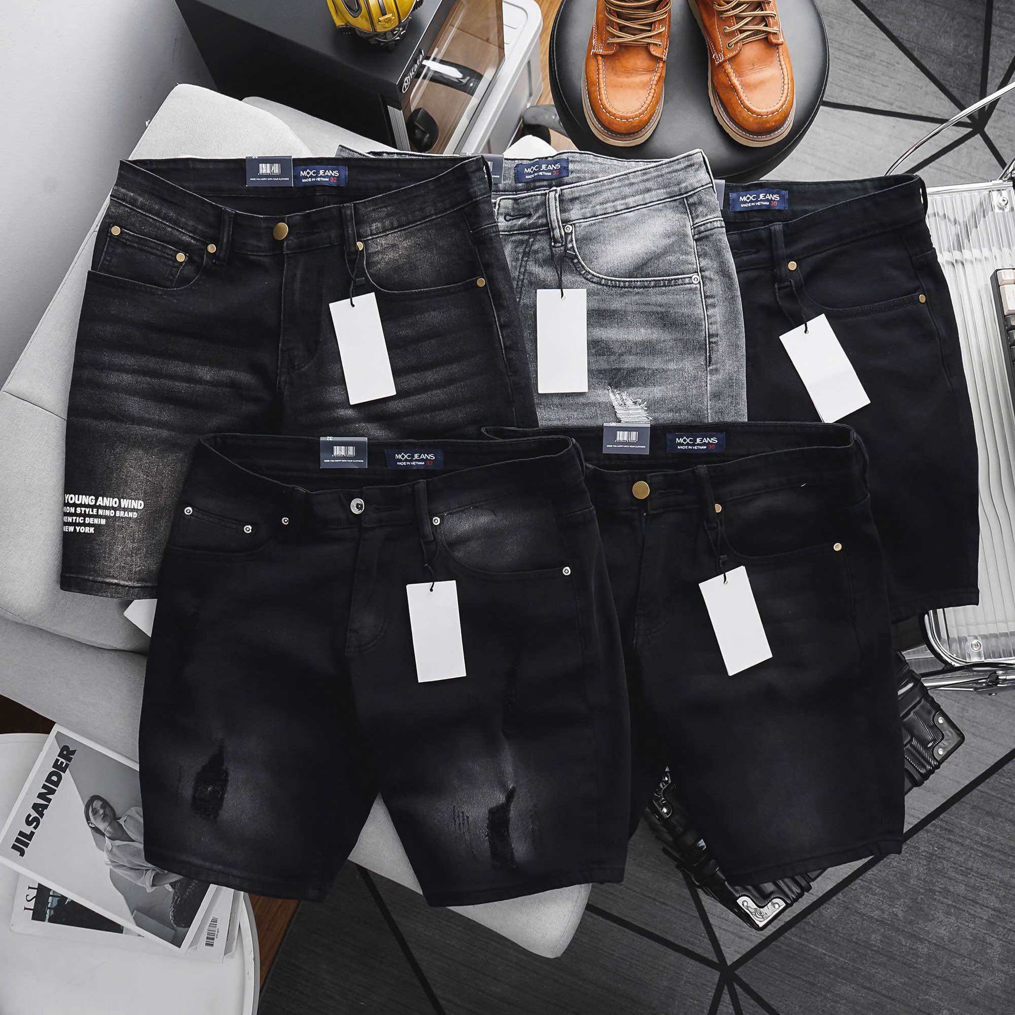 Quần Kaki jean Nam đen wash Xuất khẩu cao cấp chất co giãn mịn xịn