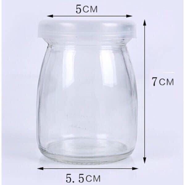 Hũ thủy tinh sữa chua 12 lọ (100ml lùn)