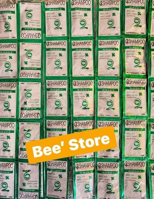100 gói dầu gội bạc hà dùng trong khách sạn