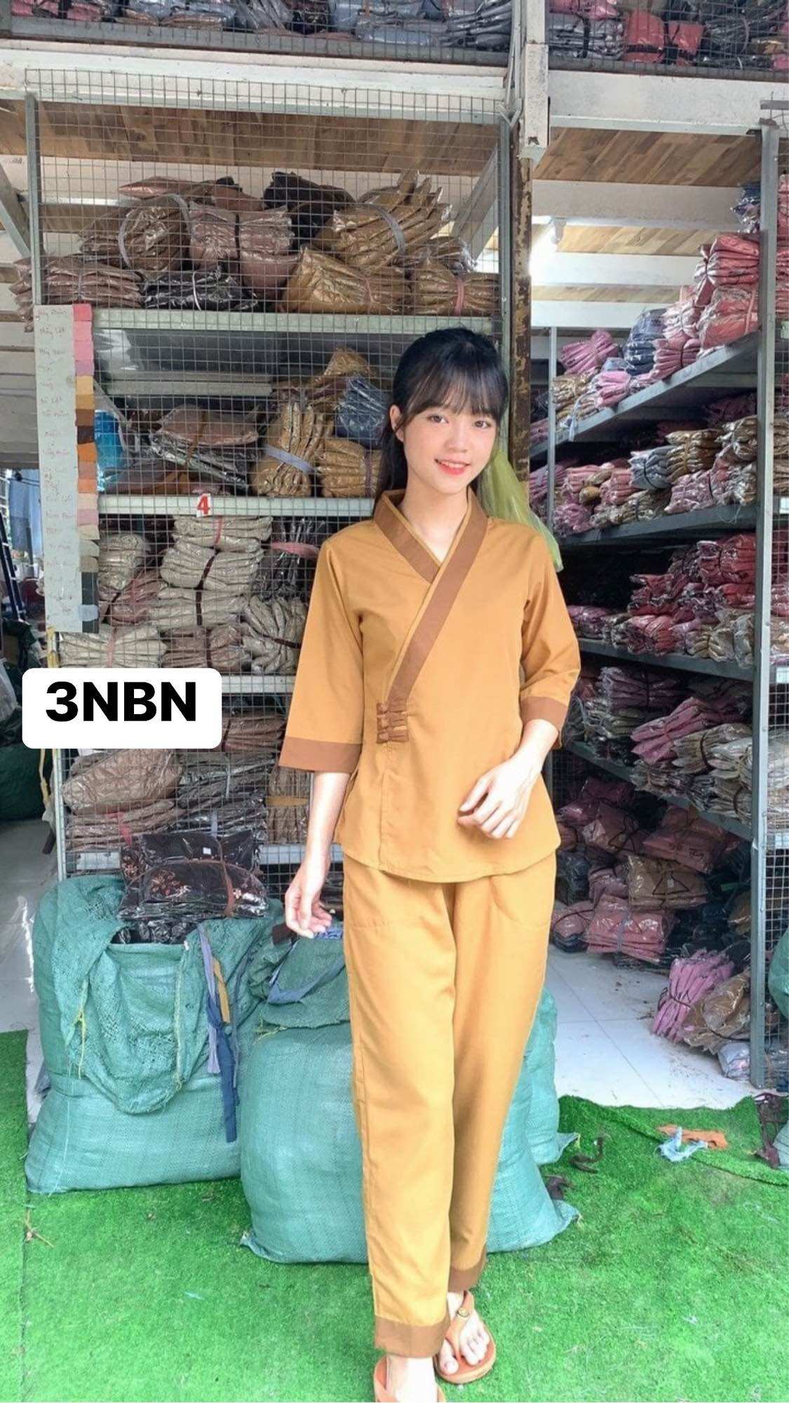 Đồ lam đi chùa giá rẻ - 3N truyền thống - vải kate - dolamandi